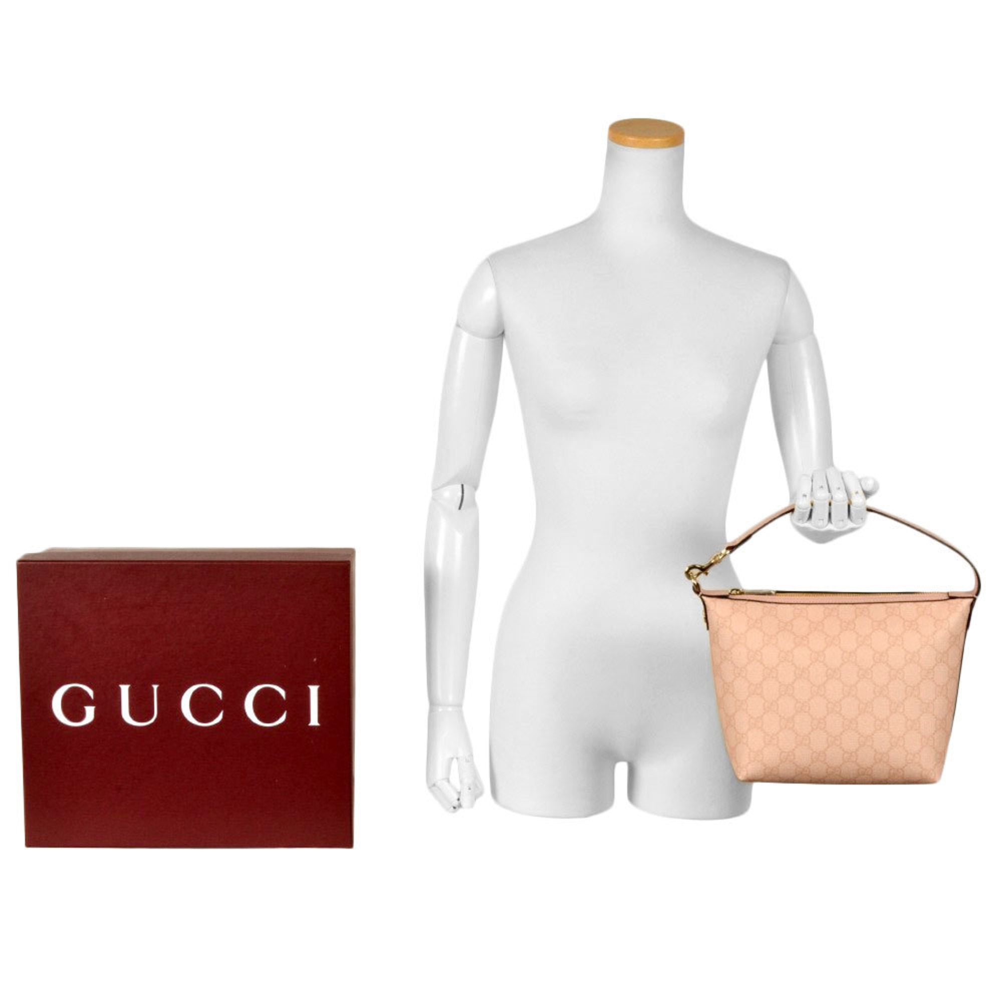 Gucci Pink Gg Supreme Shoulder Bag (Pre-Owned)