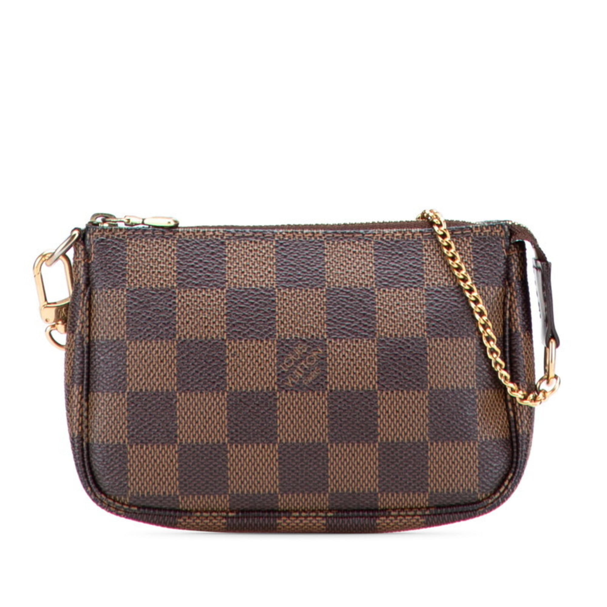 Louis Vuitton Damier Brown Pvc Leather Handbag Pochette (Pre-Owned)