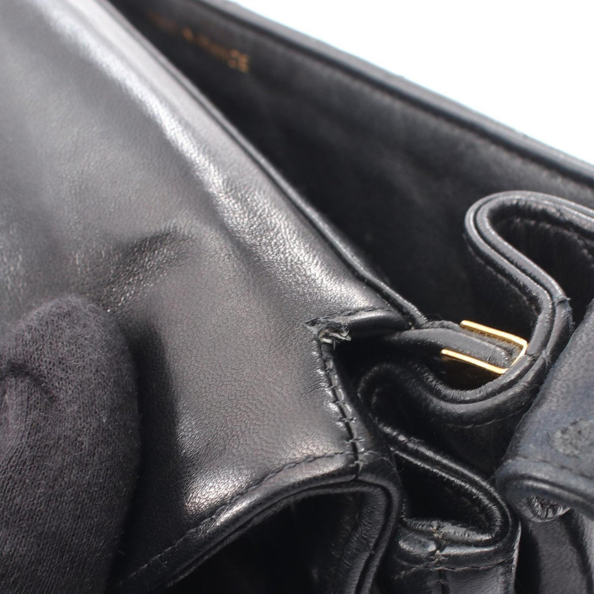 Chanel Matelasse Black Leather Handbag Shoulder Bag (Pre-Owned)