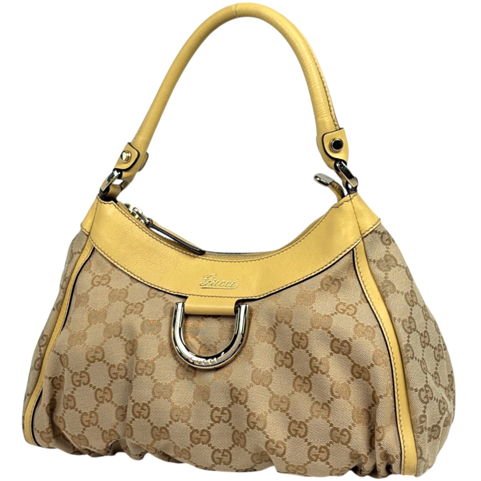 Gucci Beige Gg Canvas Shoulder Bag (Pre-Owned)