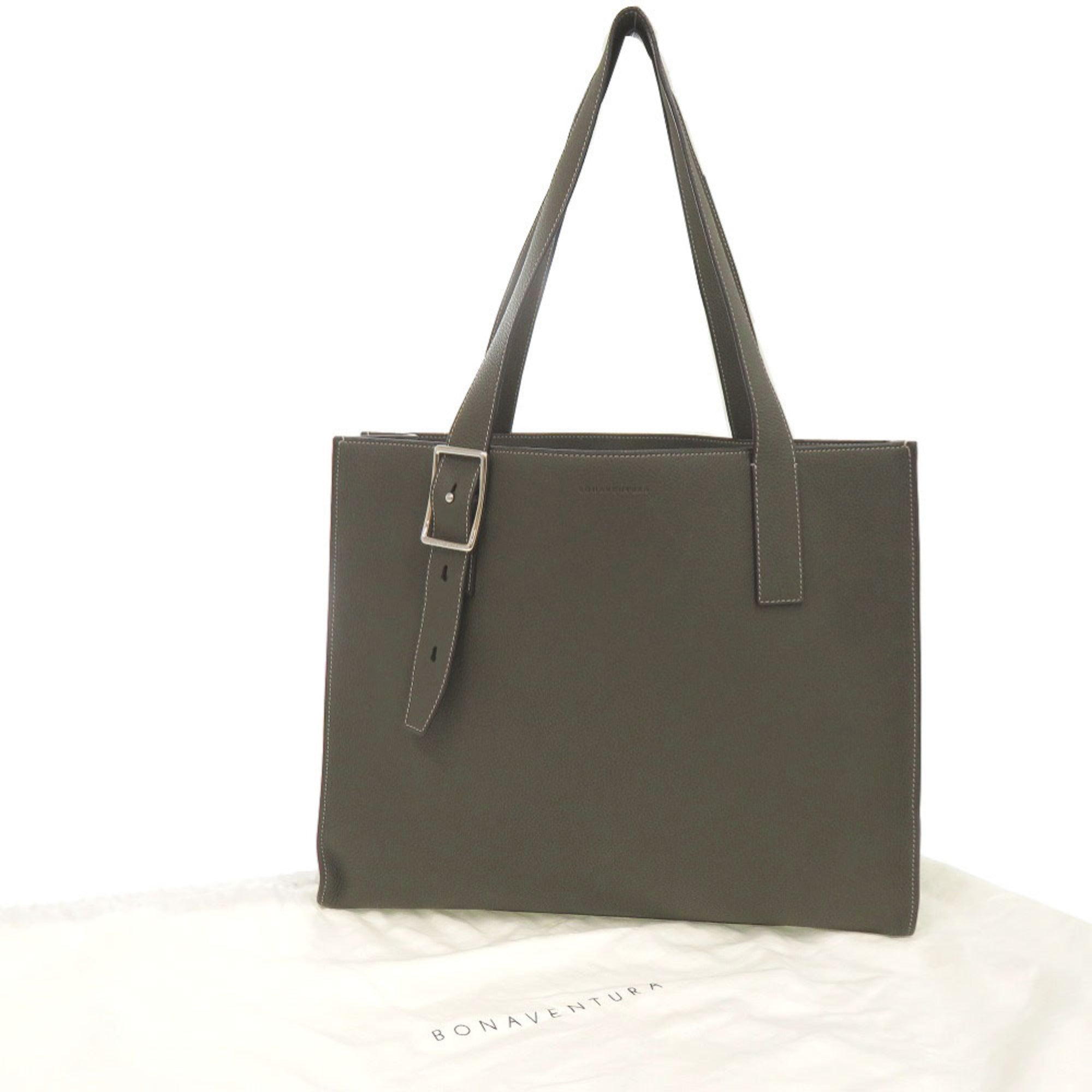 Bonaventura Olive Leather Tote Bag (Pre-Owned)