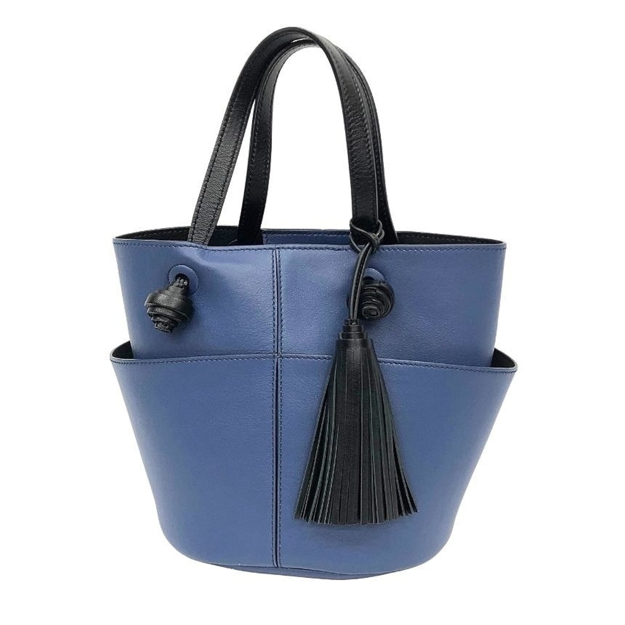 Tod's Blue Leather Tote Bag (Pre-Owned)