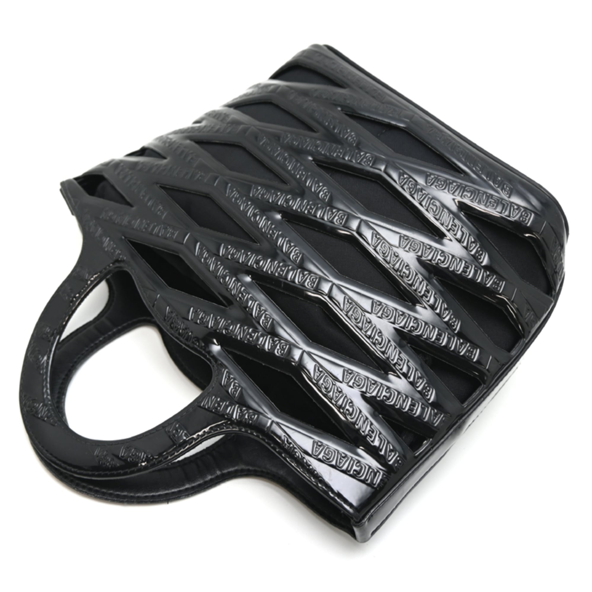 Balenciaga Black Basket Pouch Shoulder Bag (Pre-Owned)
