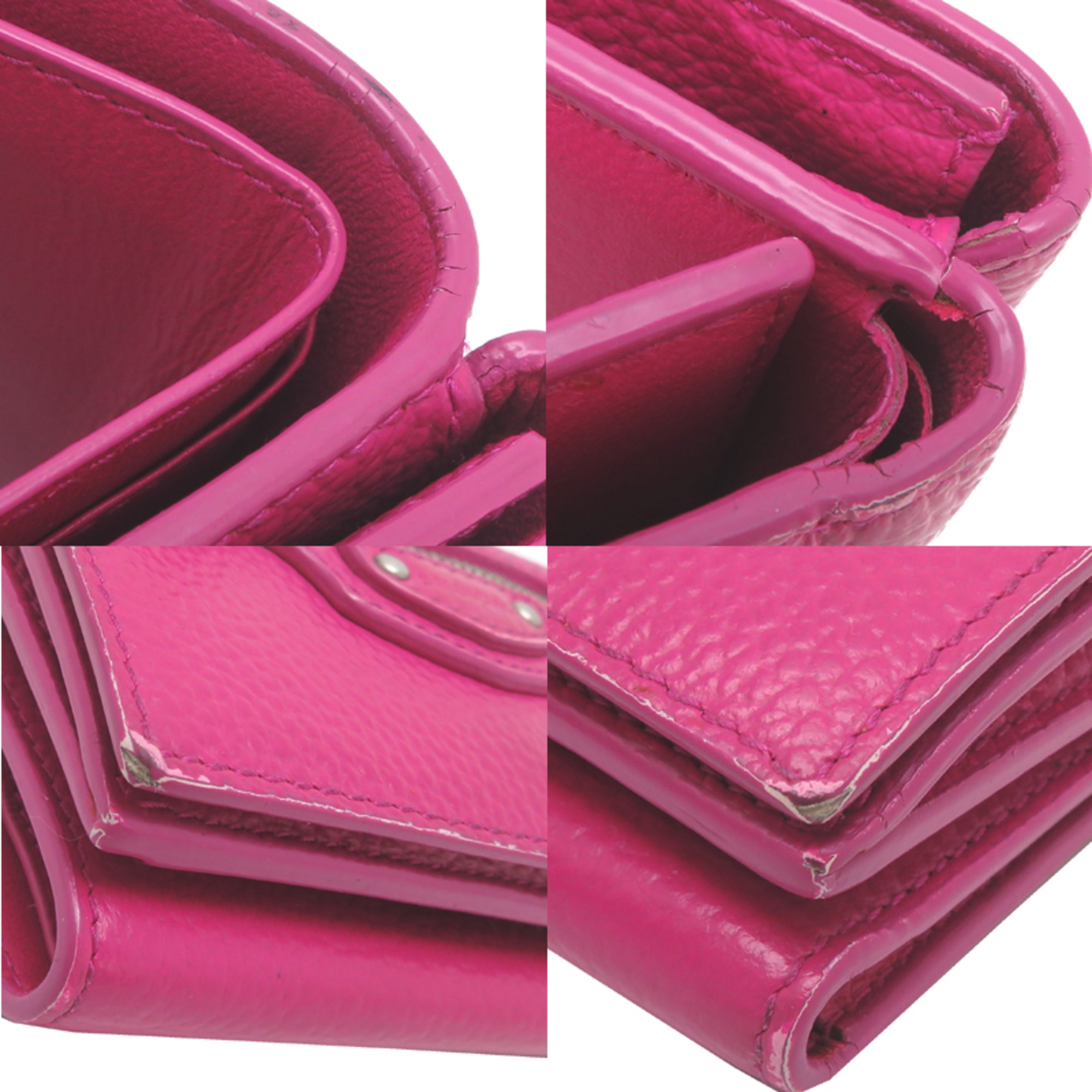 Balenciaga Pink Leather Wallet (Tri-Fold) (Pre-Owned)