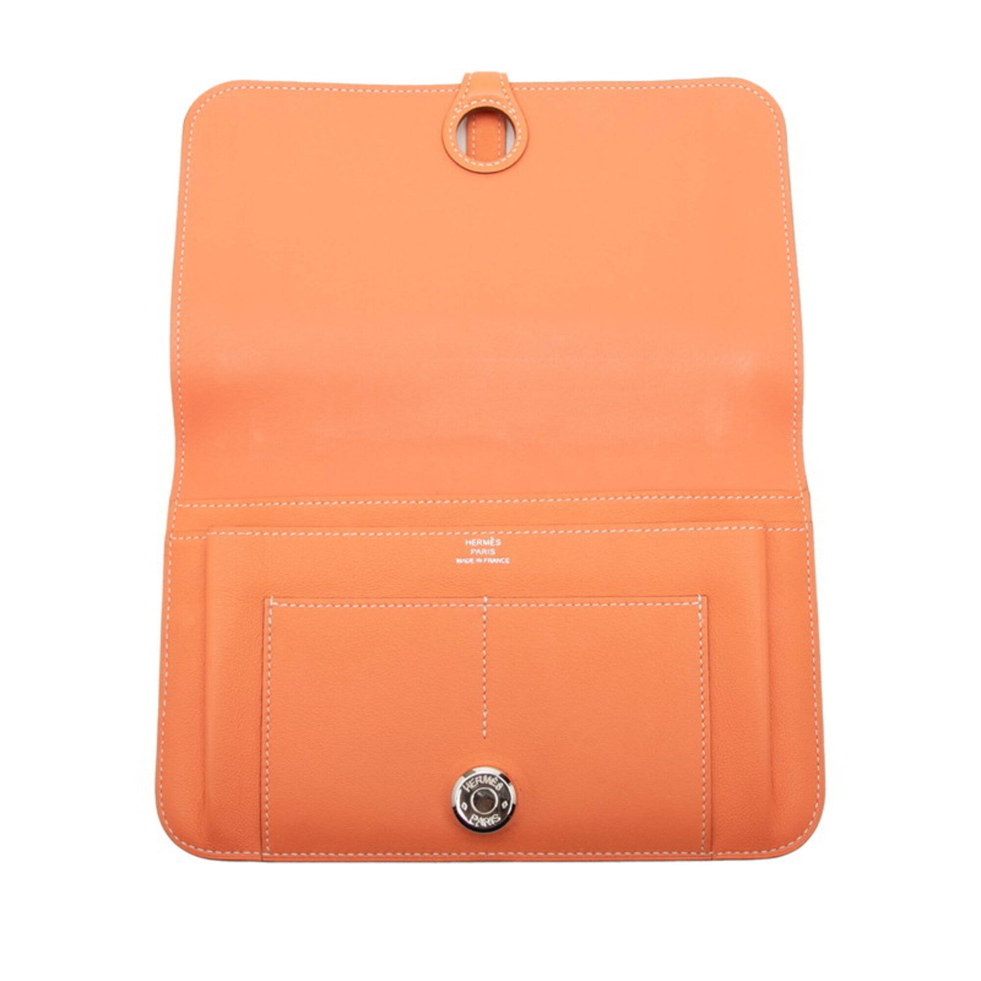 Hermes Orange Swift Leather Long Wallet (Bi-Fold) (Pre-Owned)