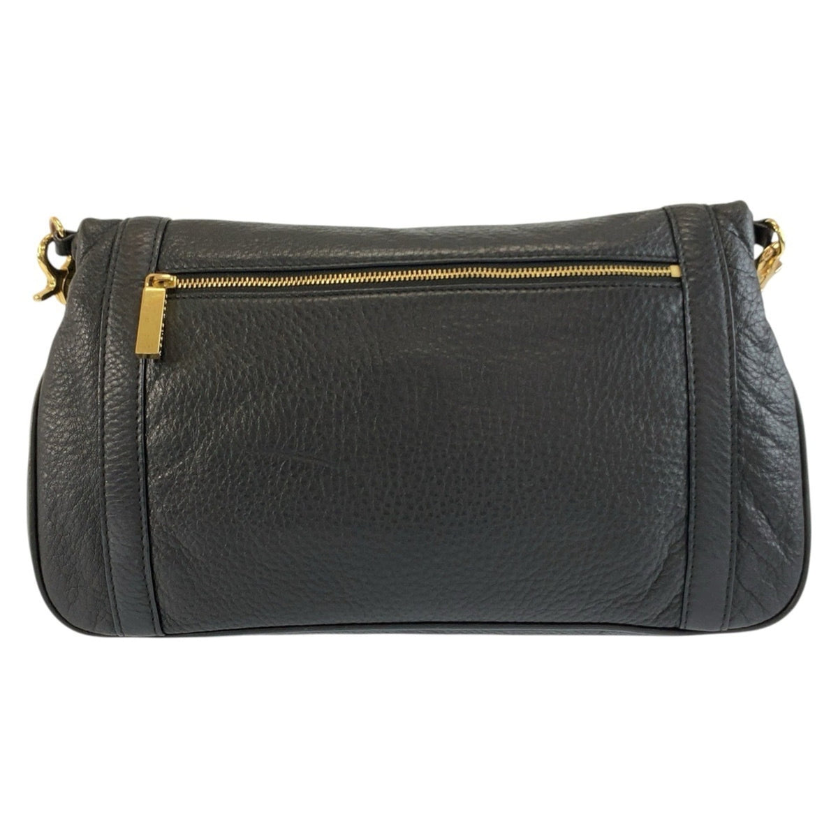 Tory Burch Black Leather Clutch Bag Shoulder Bag (Pre-Owned)