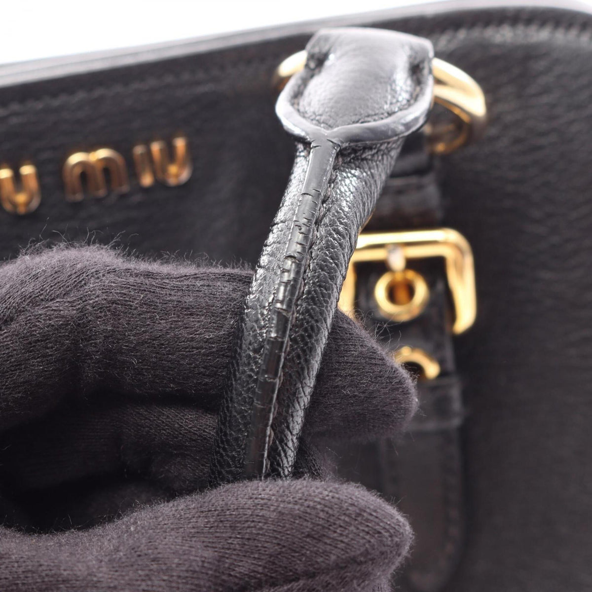 Miu Miu Black Leather Handbag (Pre-Owned)