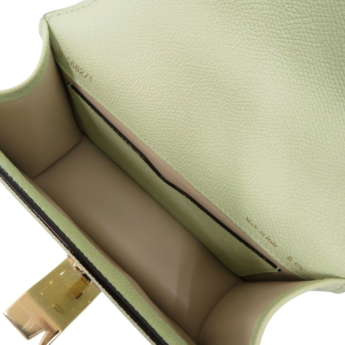 Valextra Green Leather Shoulder Bag (Pre-Owned)