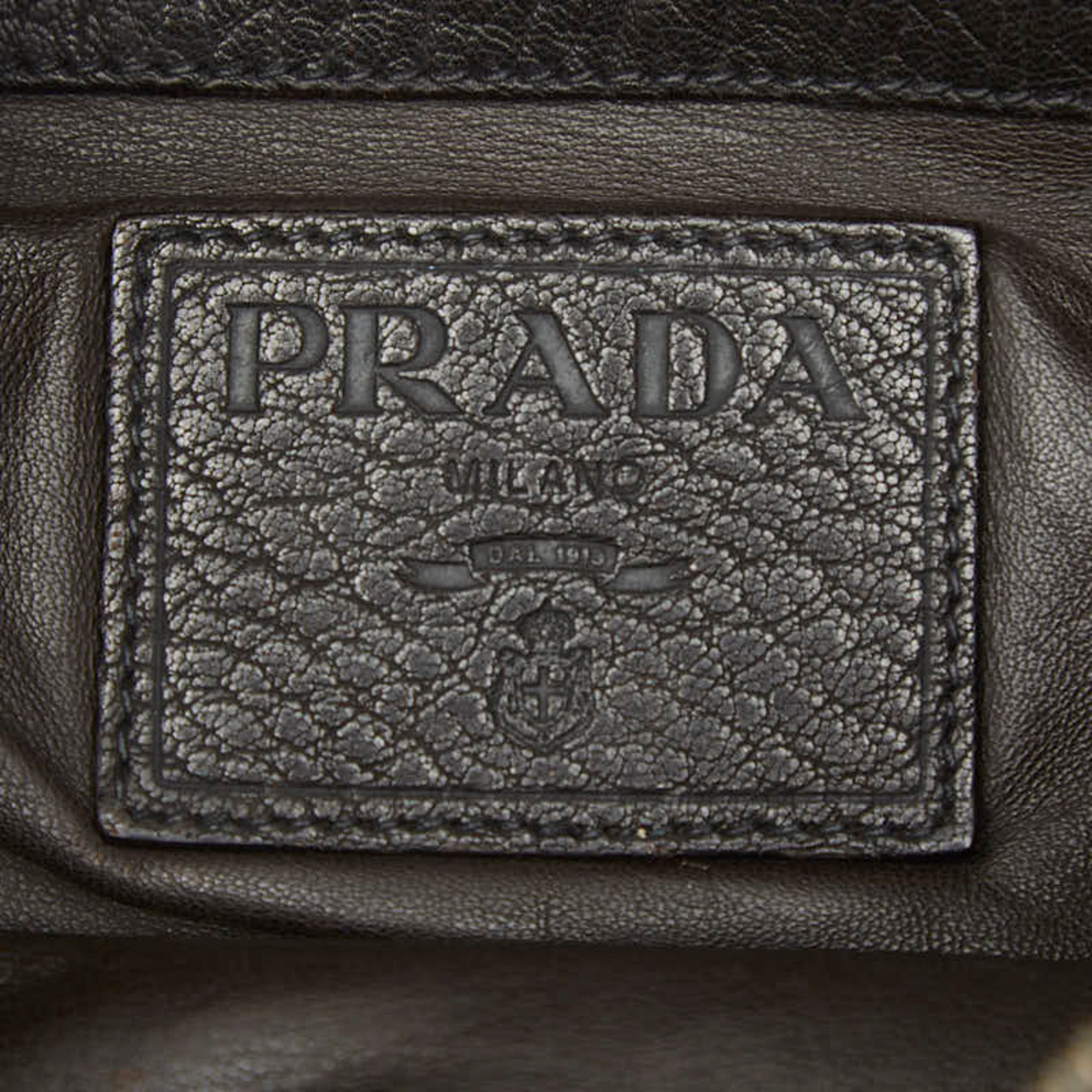 Prada Brown Leather Shoulder Bag (Pre-Owned)