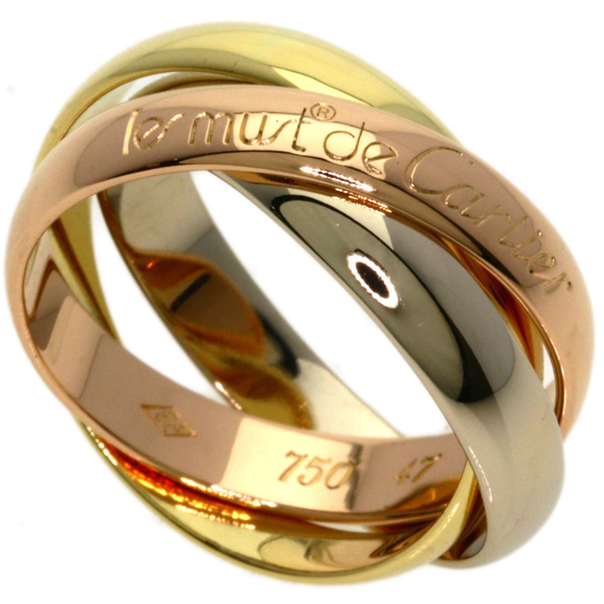 Cartier Yellow Gold (18K) White Gold (18K) Band Ring (Pre-Owned)