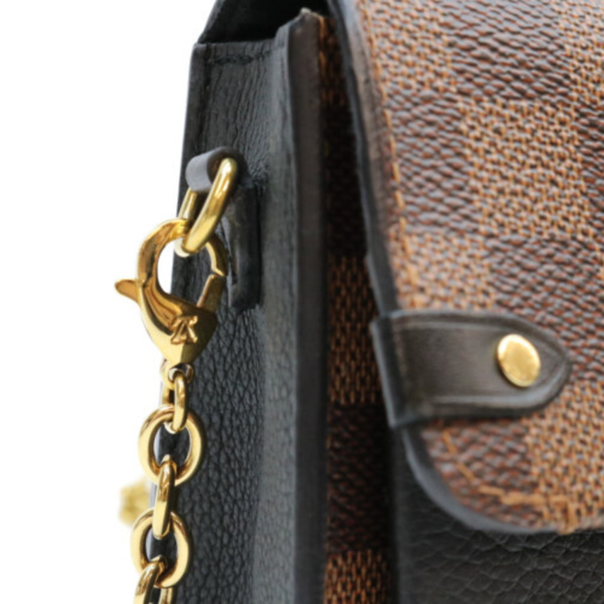 Louis Vuitton Black Brown Damier Canvas Shoulder Bag (Pre-Owned)