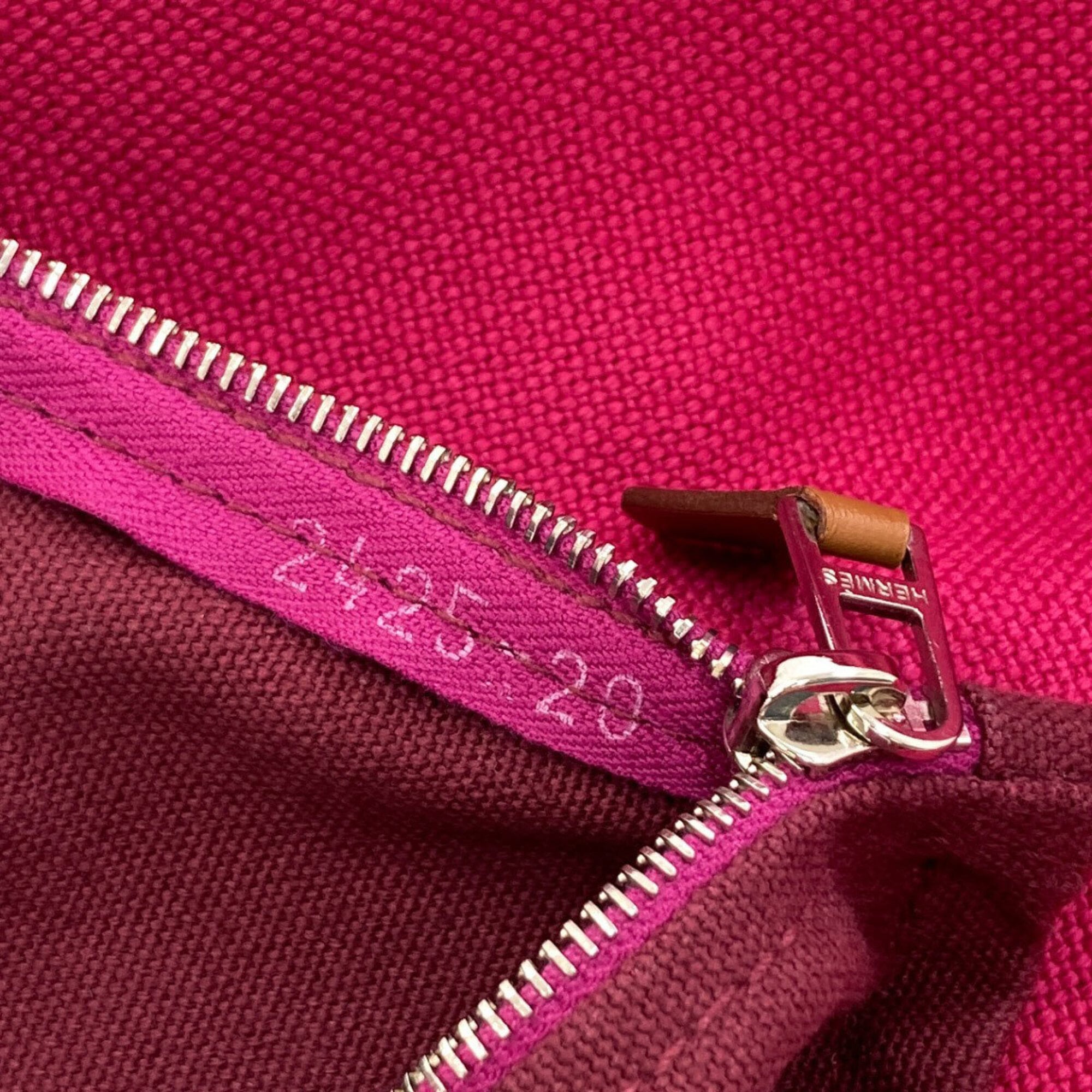 Hermes Pink Canvas Tote Bag (Pre-Owned)