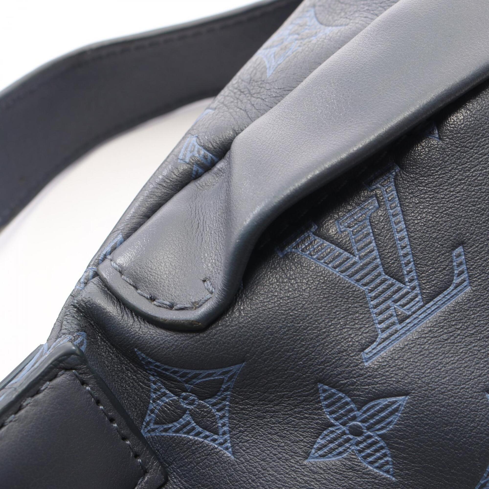 Louis Vuitton Navy Leather Fanny Pack Handbag (Pre-Owned)