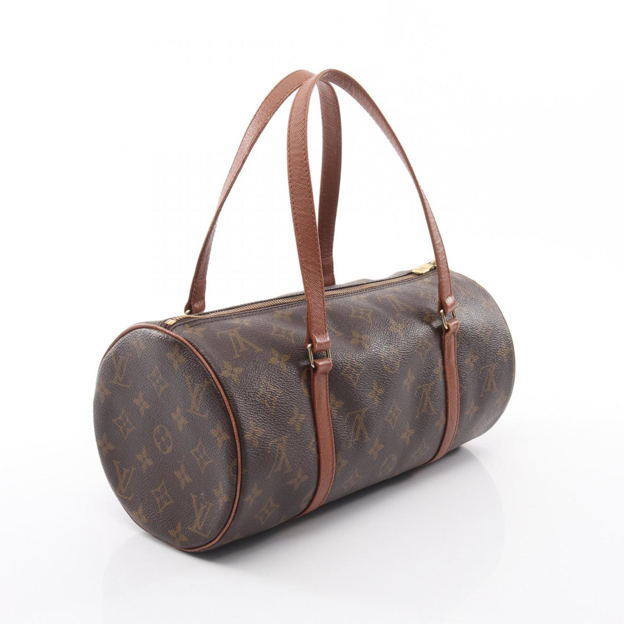 Louis Vuitton Brown Coated Canvas Leather Handbag Pouch (Pre-Owned)
