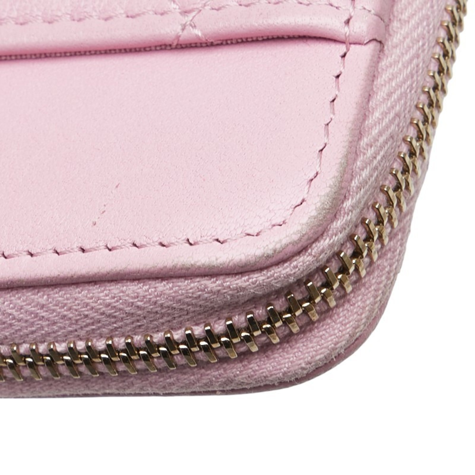 Chanel Matelasse Pink Coin Purse/Coin Case (Pre-Owned)