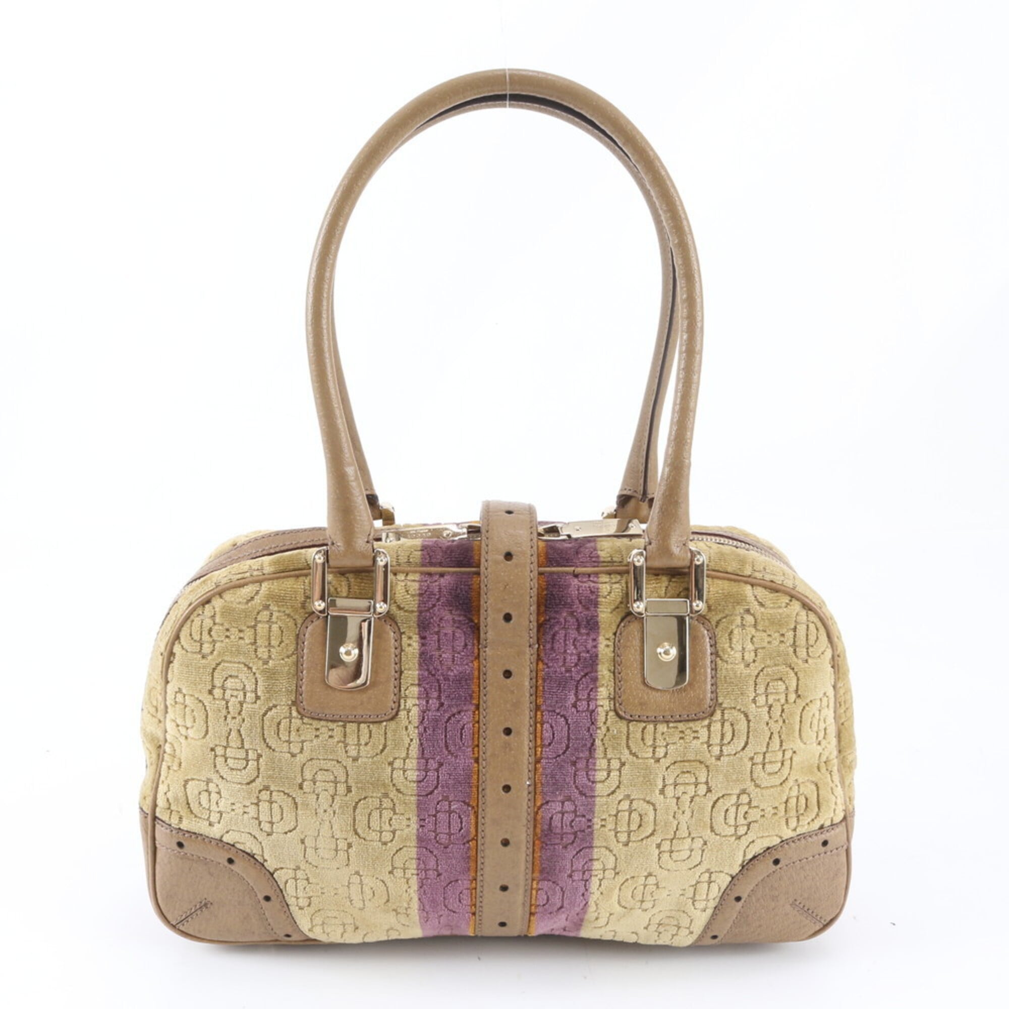 Gucci Horsebit Brown Leather Handbag Shoulder Bag (Pre-Owned)