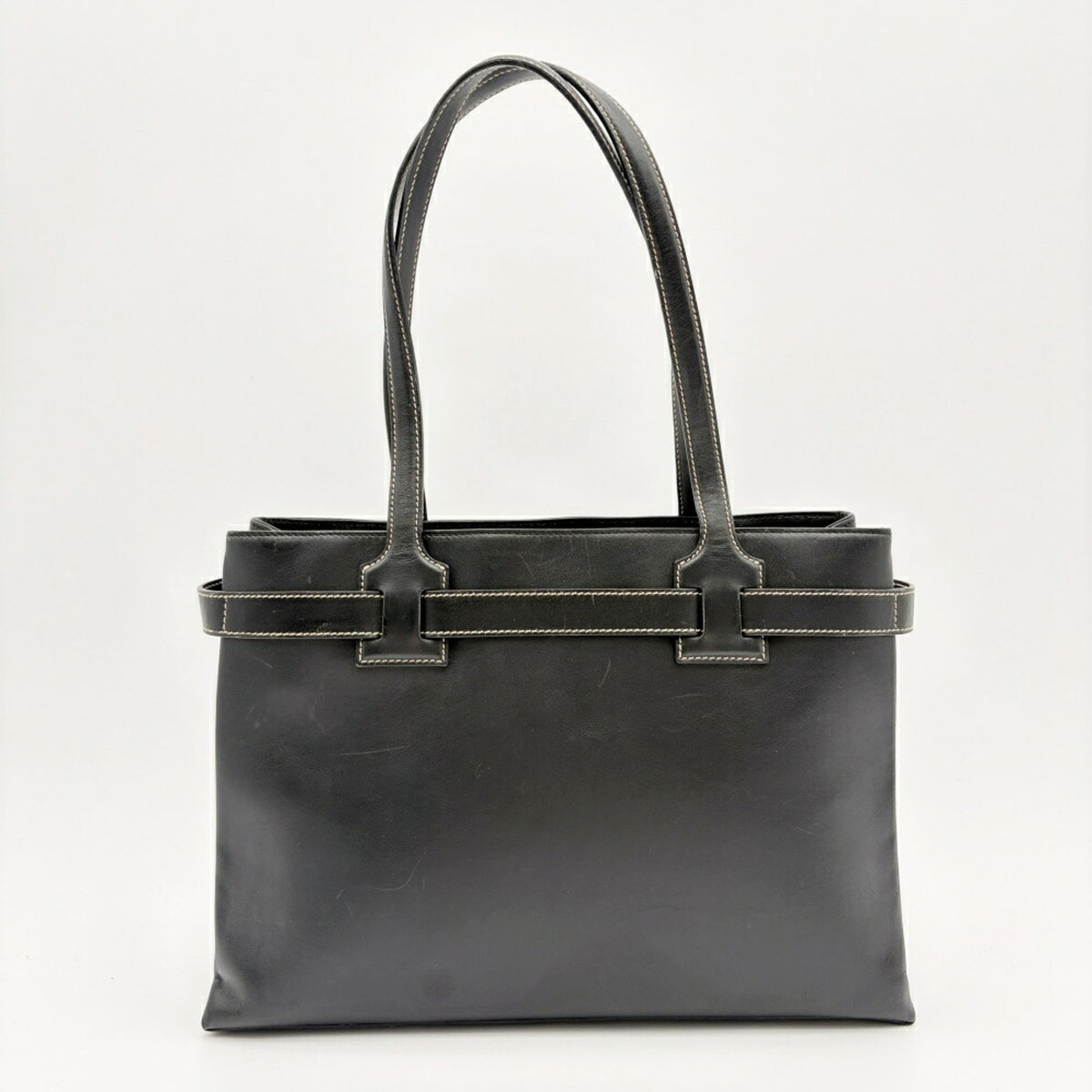 Gucci Black Leather Tote Bag (Pre-Owned)