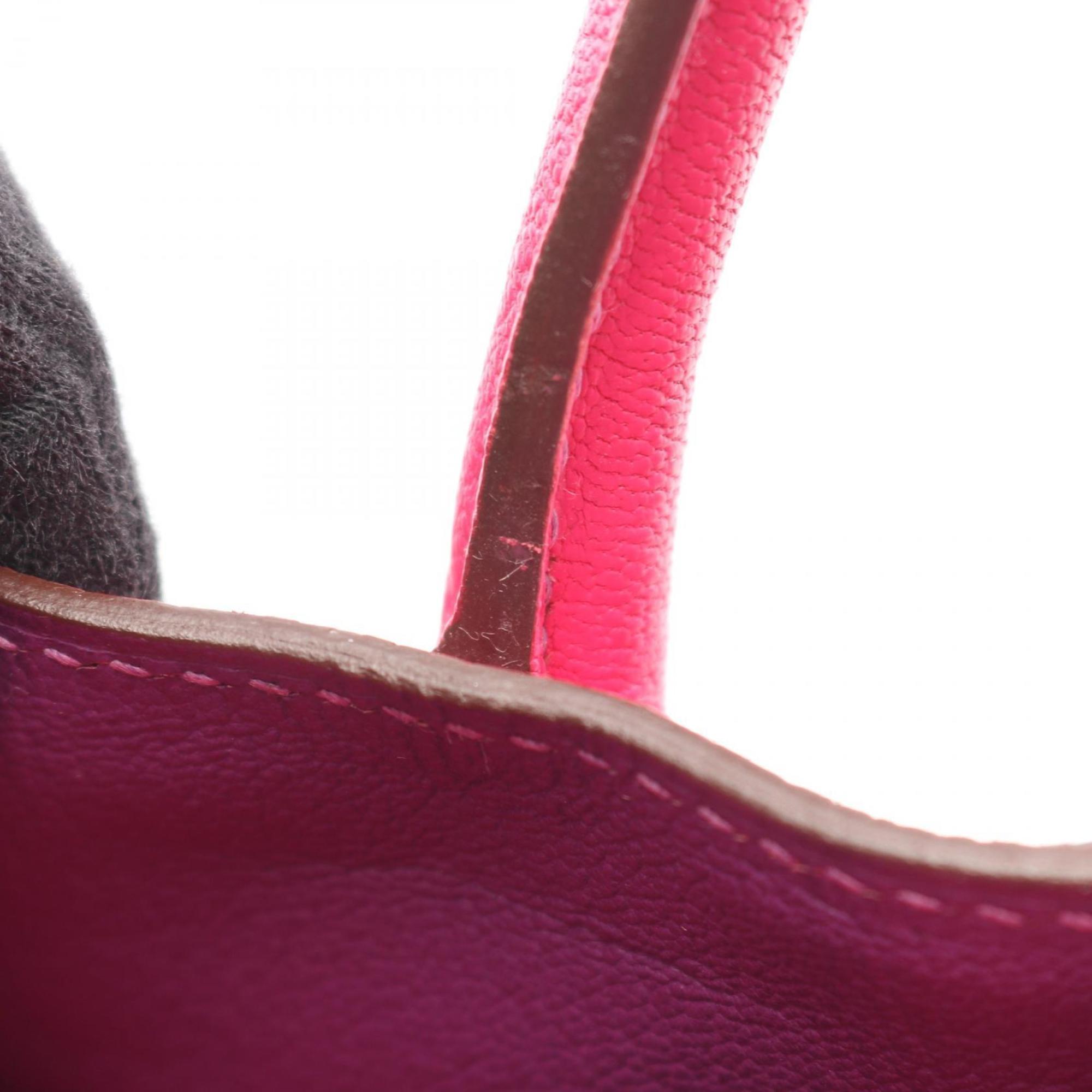 Hermes Cyclamen Pink Purple Rose Shocking Chevre Leather Leather Handbag (Pre-Owned)