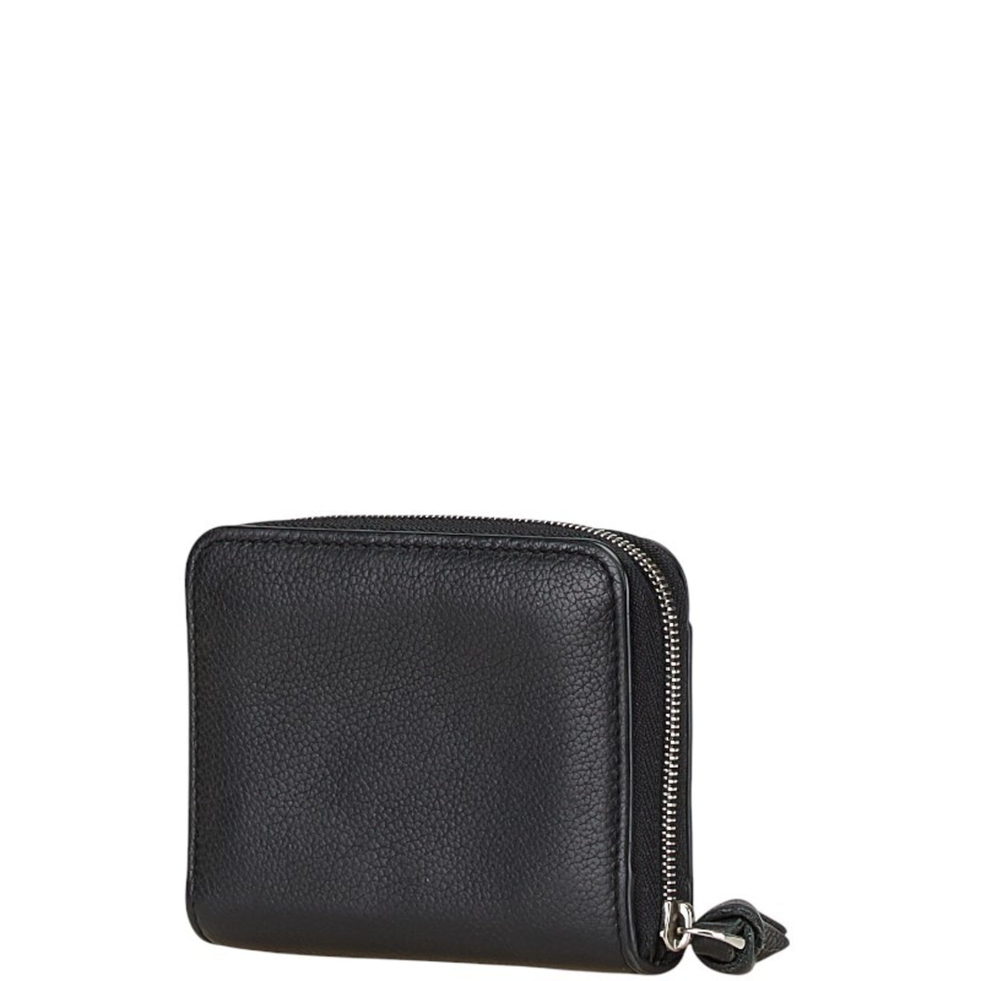 Louis Vuitton Black Noir Leather Coin Purse/Coin Case (Pre-Owned)