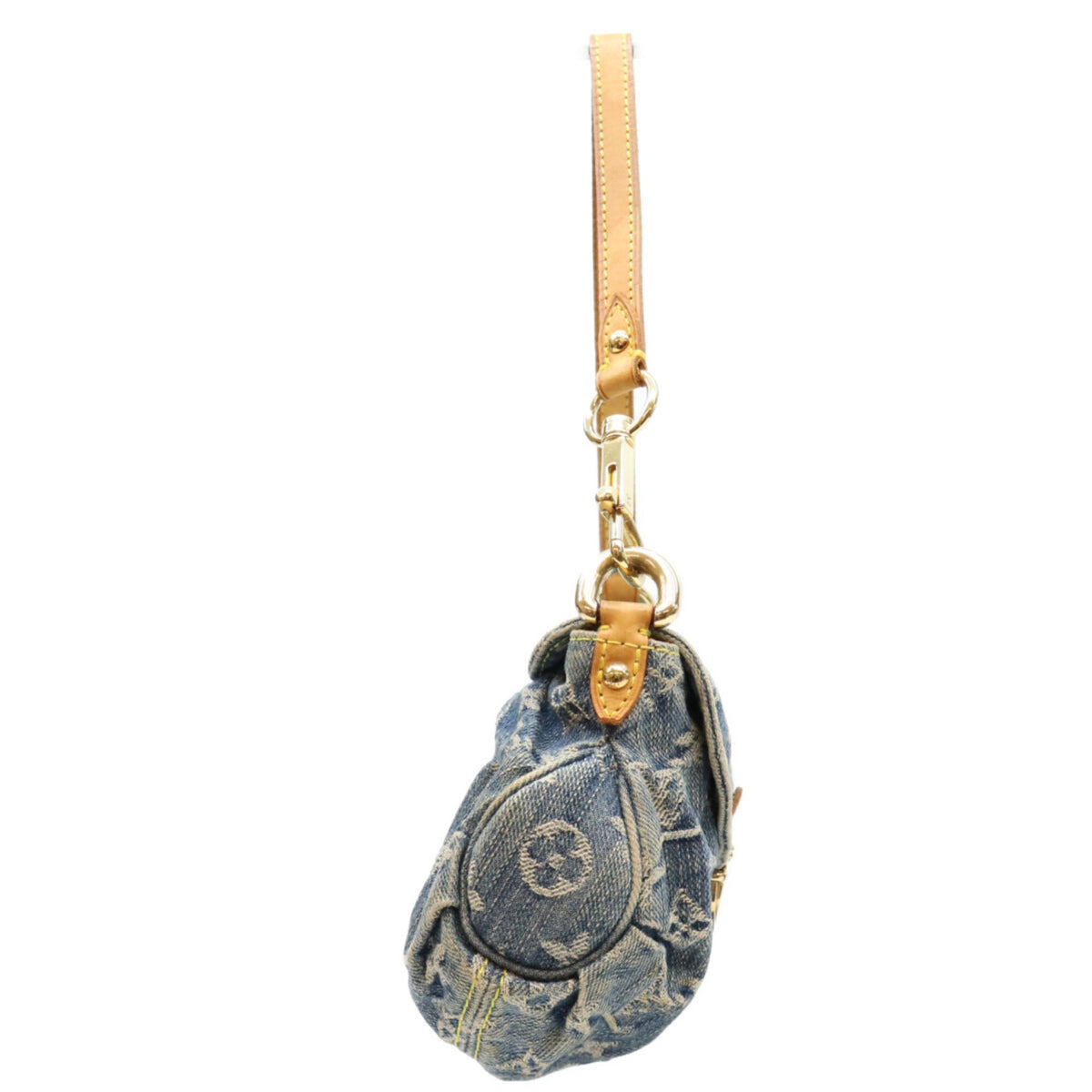 Louis Vuitton Gold Monogram Denim Shoulder Bag (Pre-Owned)