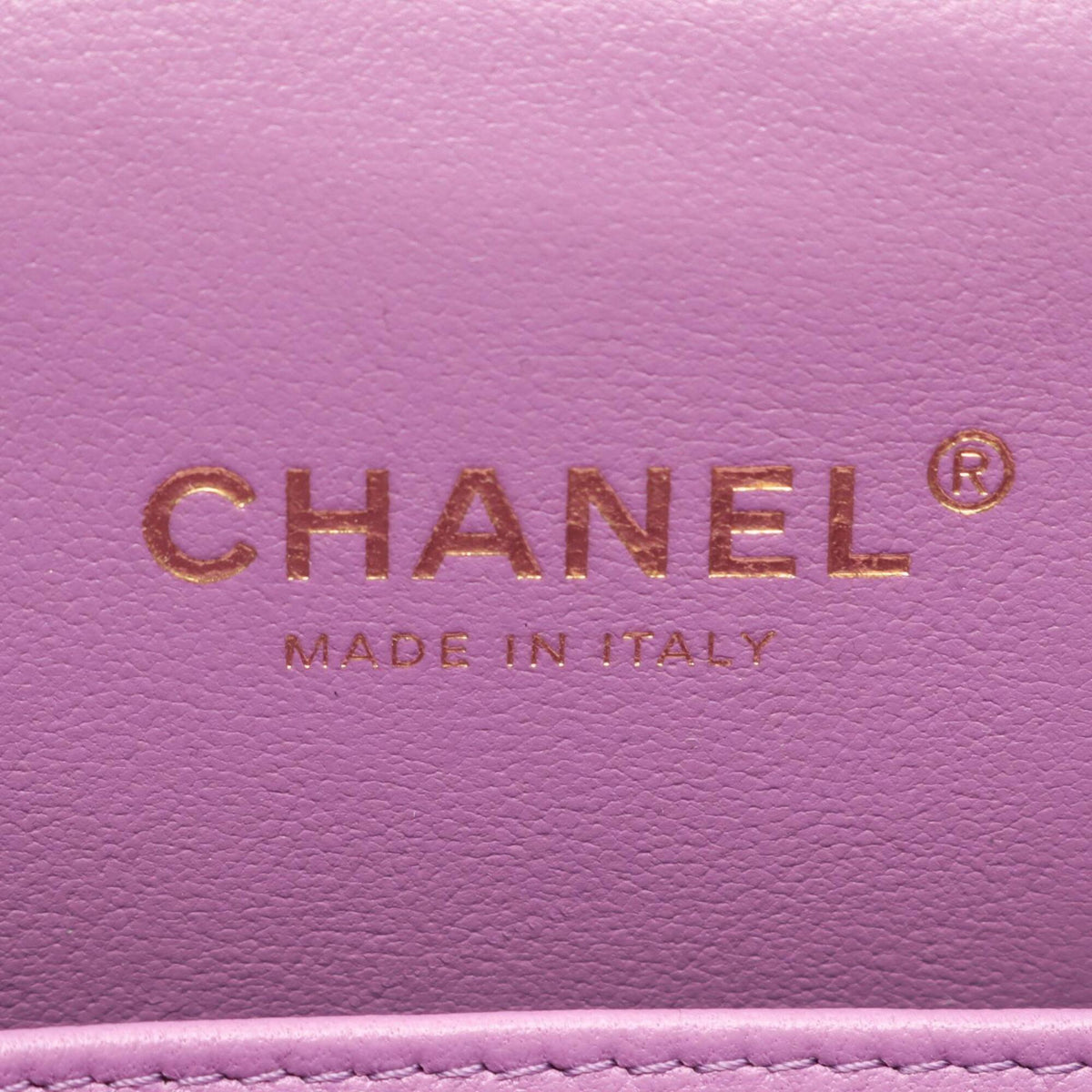 Chanel Purple Grained Calfskin Handbag Vanity Bag (Pre-Owned)