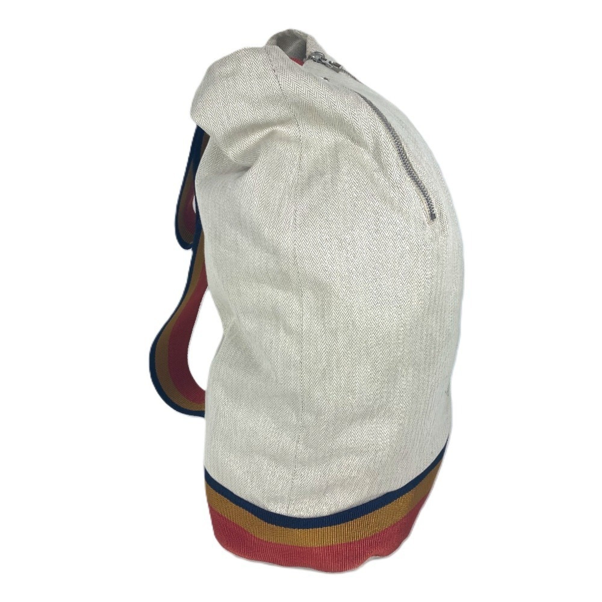 Hermes Beige Canvas Shoulder Bag (Pre-Owned)