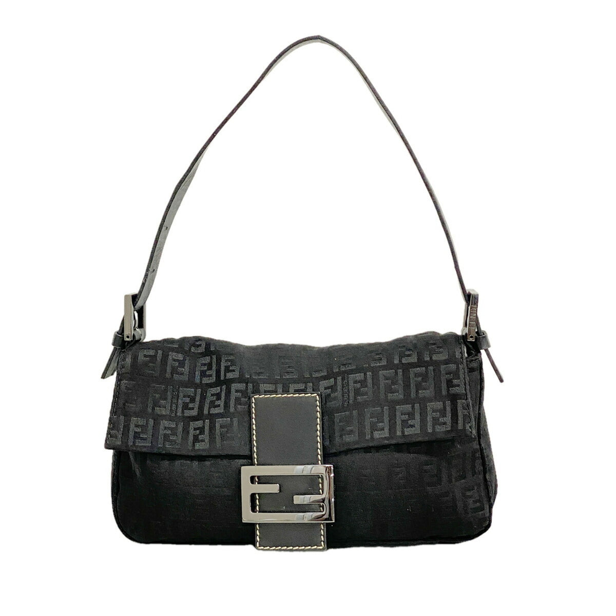 Fendi Black Nylon Canvas Handbag (Pre-Owned)