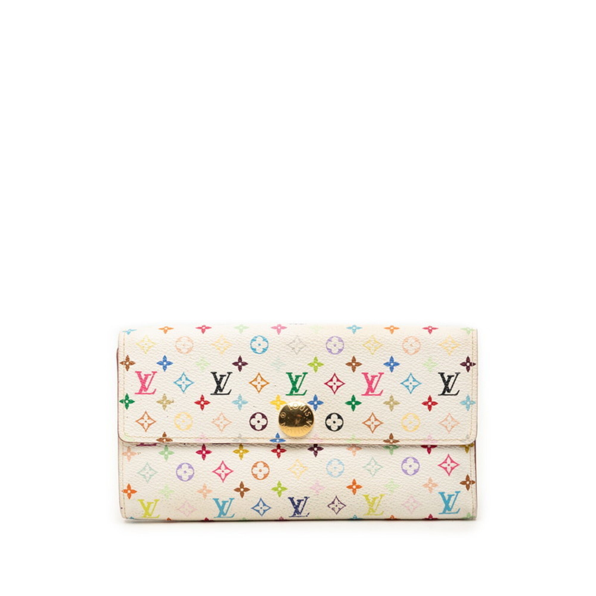 Louis Vuitton Blanc White Pvc Leather Long Wallet (Bi-Fold) (Pre-Owned)