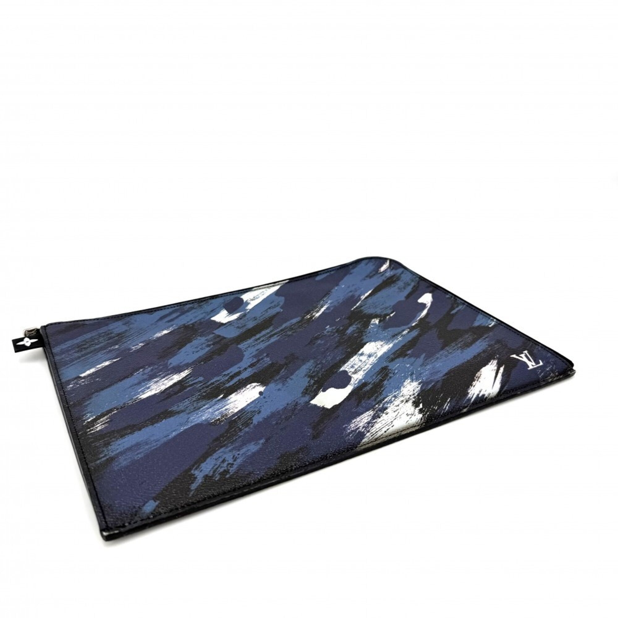 Louis Vuitton Black Navy Clutch Bag Document Case Pochette (Pre-Owned)