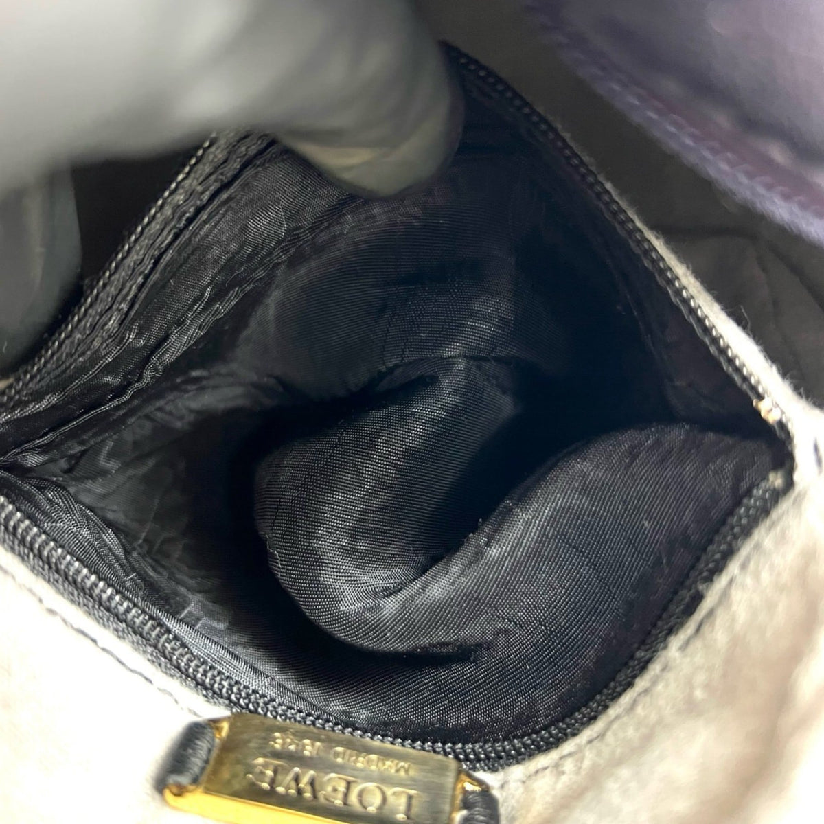 Loewe Purple Leather Pochette Shoulder Bag (Pre-Owned)