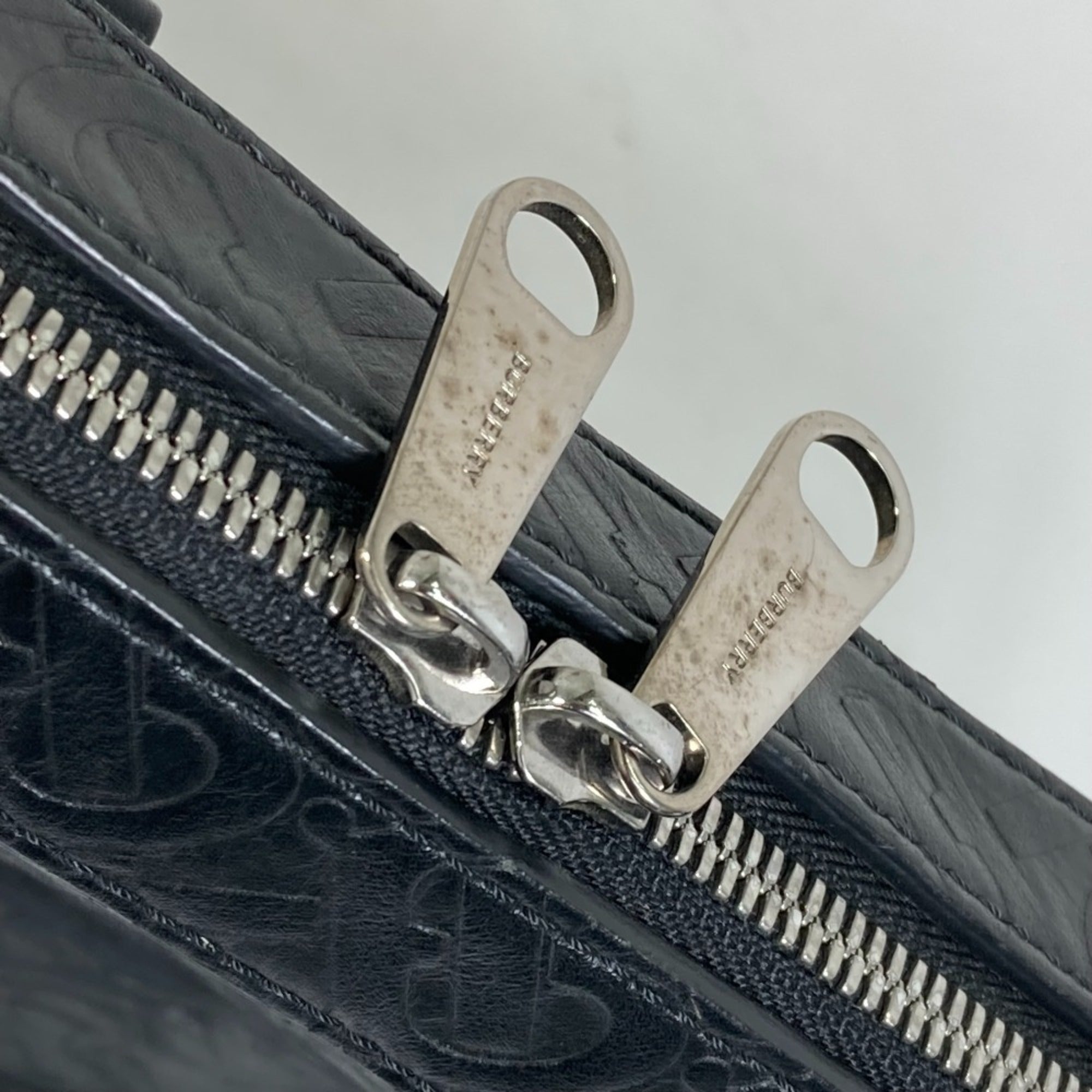 Burberry Black Leather Handbag Shoulder Bag (Pre-Owned)