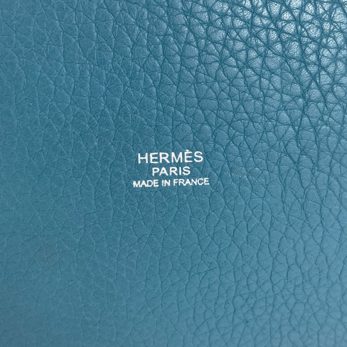 Hermes Blue Blue Jean Taurillon Clemence Leather Handbag (Pre-Owned)