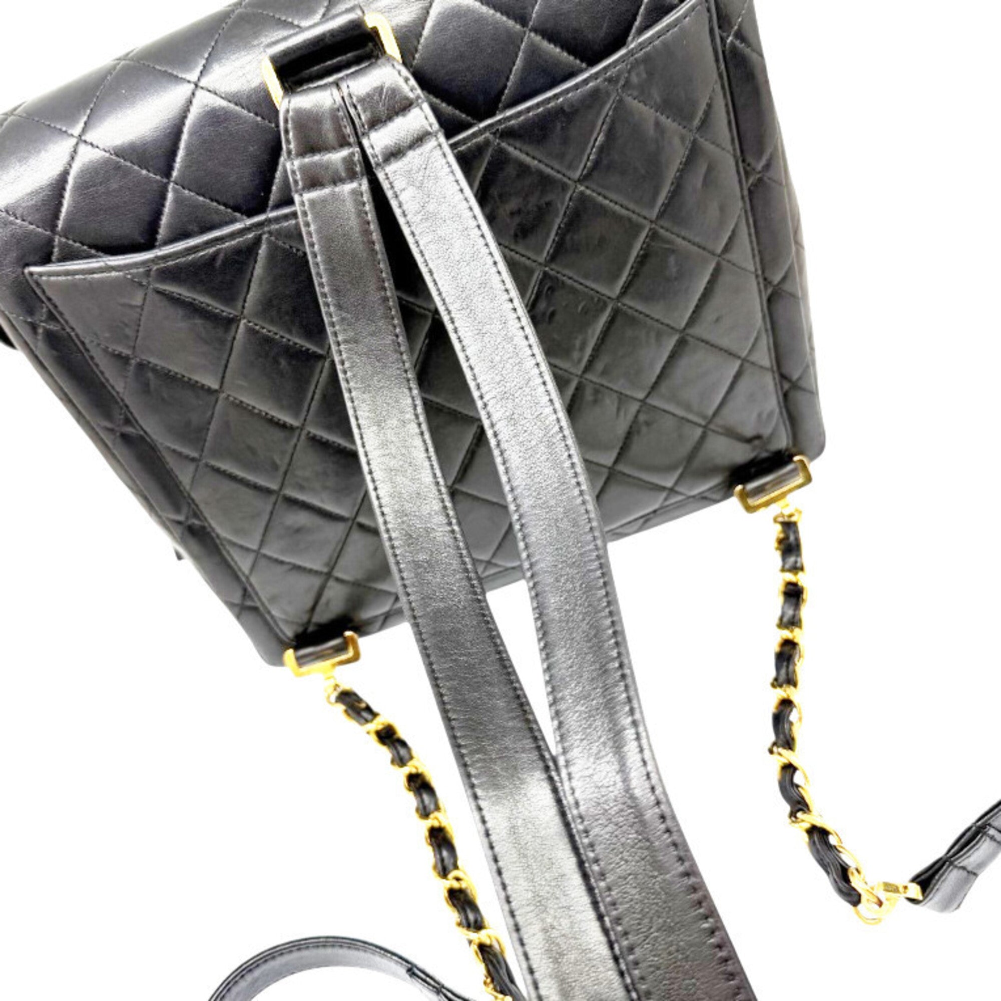 Chanel Black Leather Backpack (Pre-Owned)