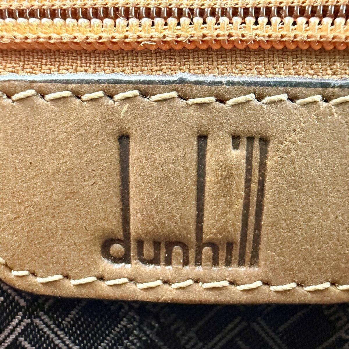 Dunhill Beige Brown Canvas Leather Crossbody Bag Shoulder Bag (Pre-Owned)