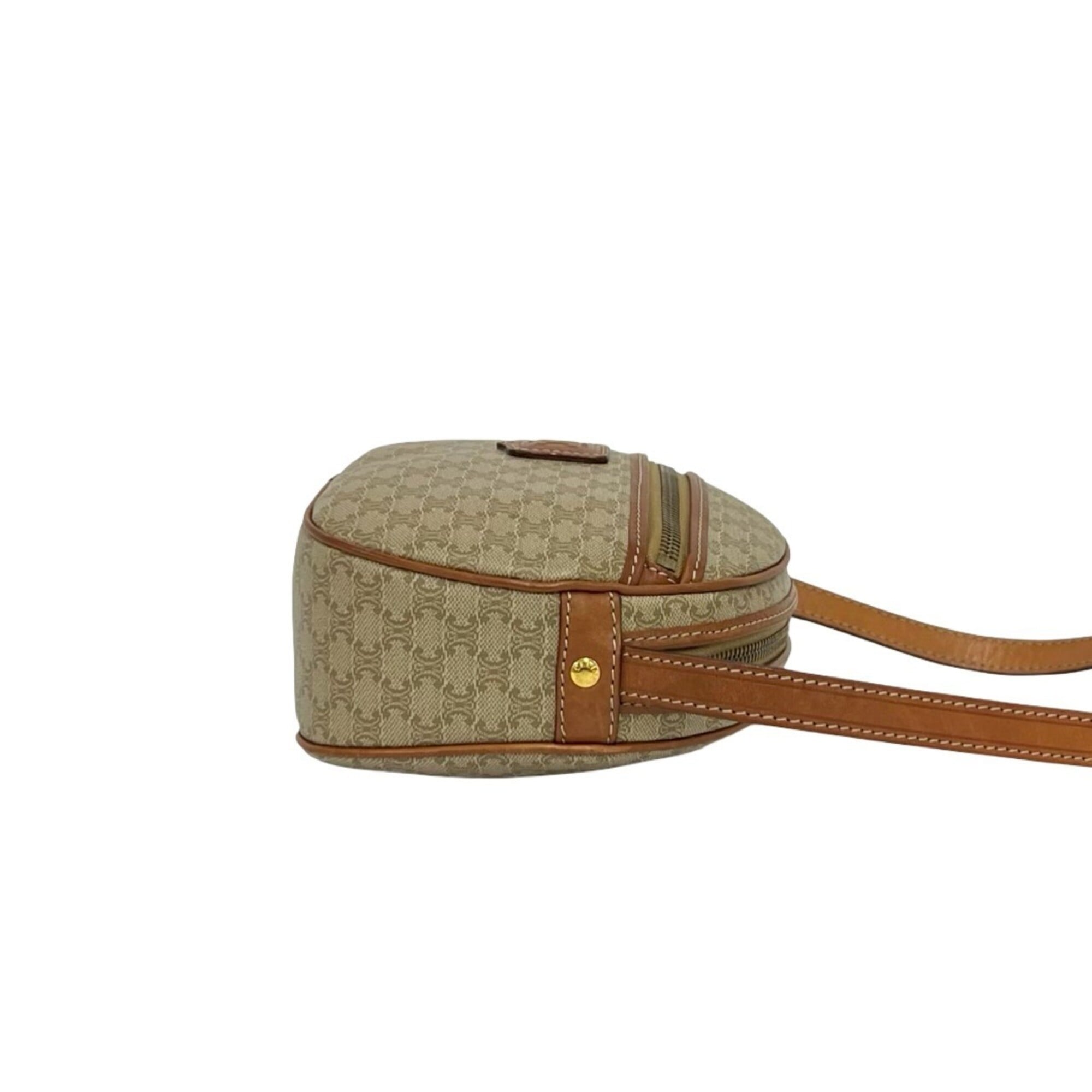 Celine Brown Leather Pvc Pochette Shoulder Bag (Pre-Owned)