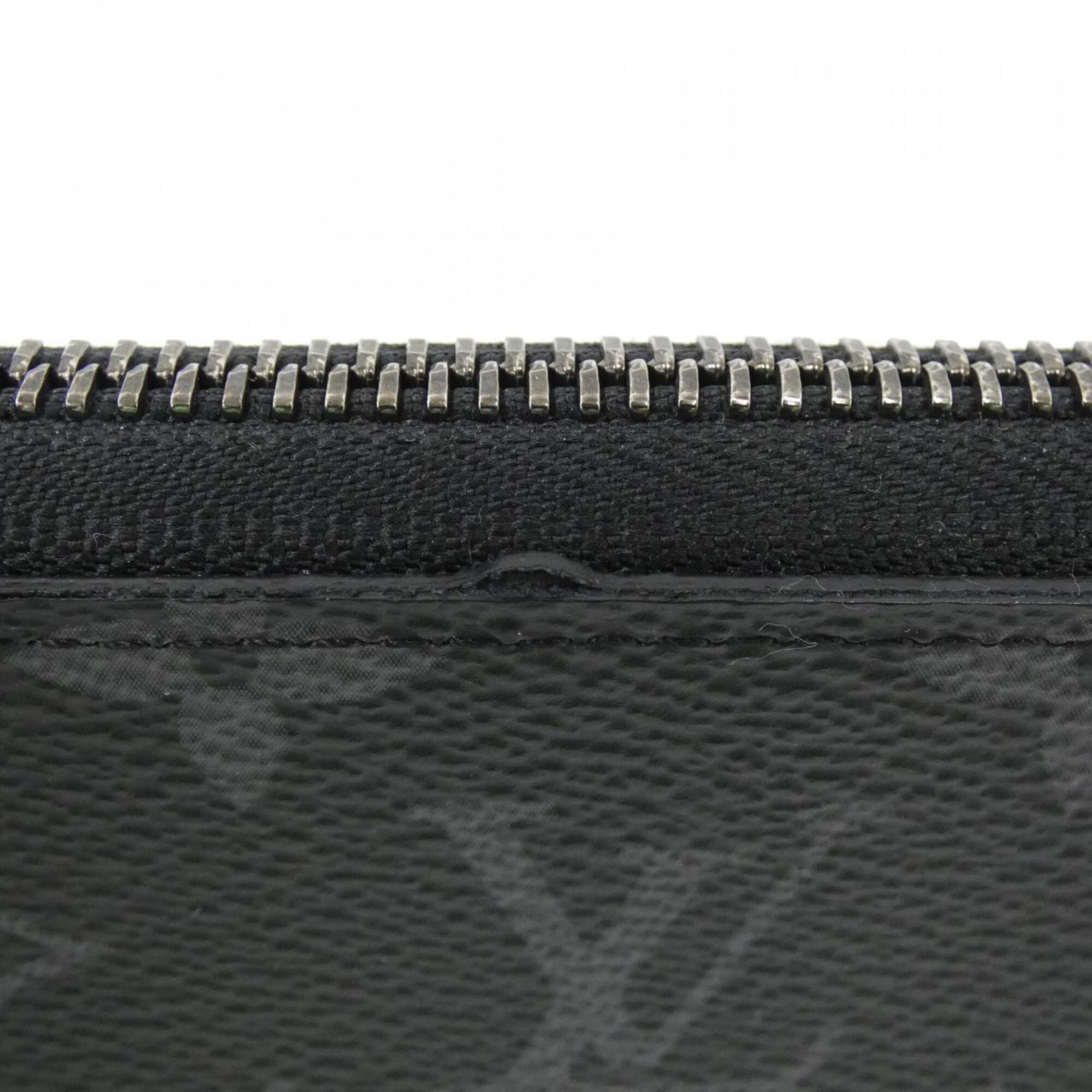 Louis Vuitton Black Coated Canvas Long Wallet (Bi-Fold) (Pre-Owned)