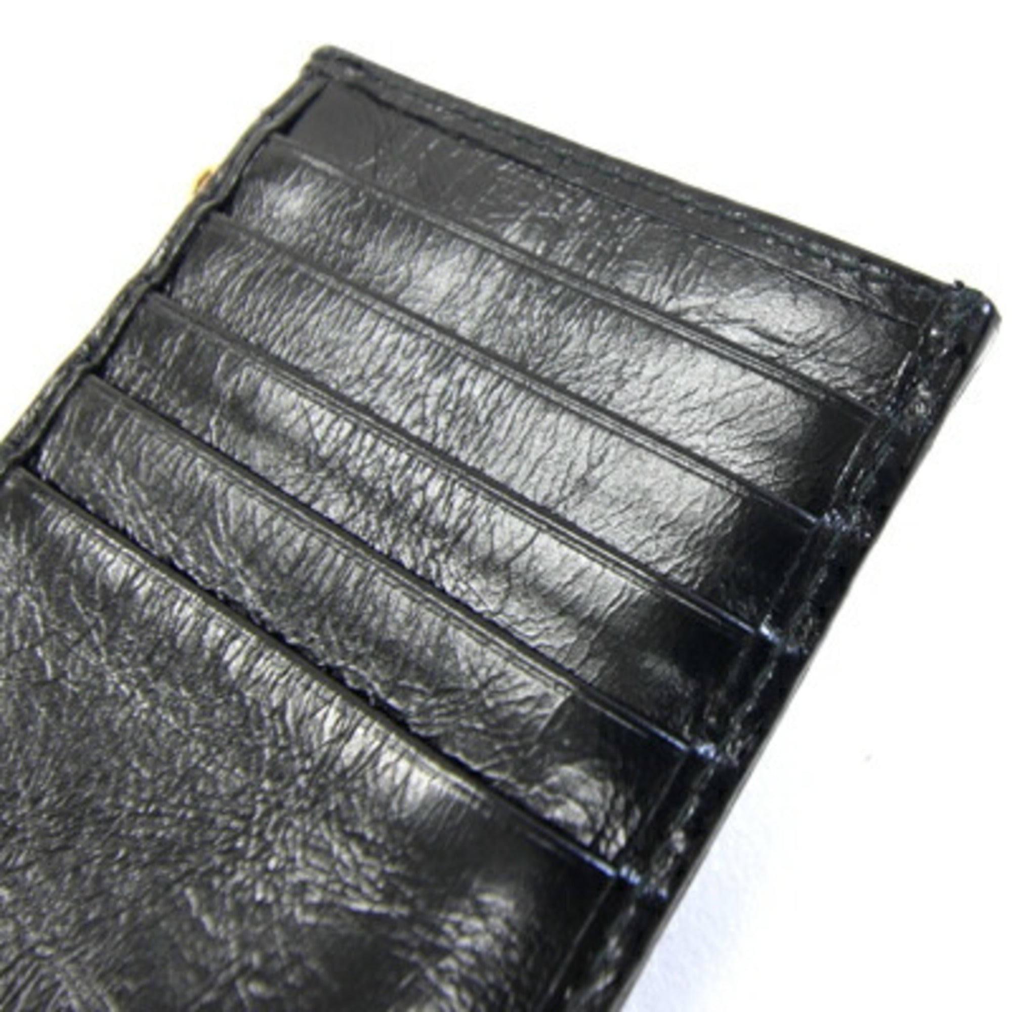 Prada Black Leather Card Wallet (Pre-Owned)