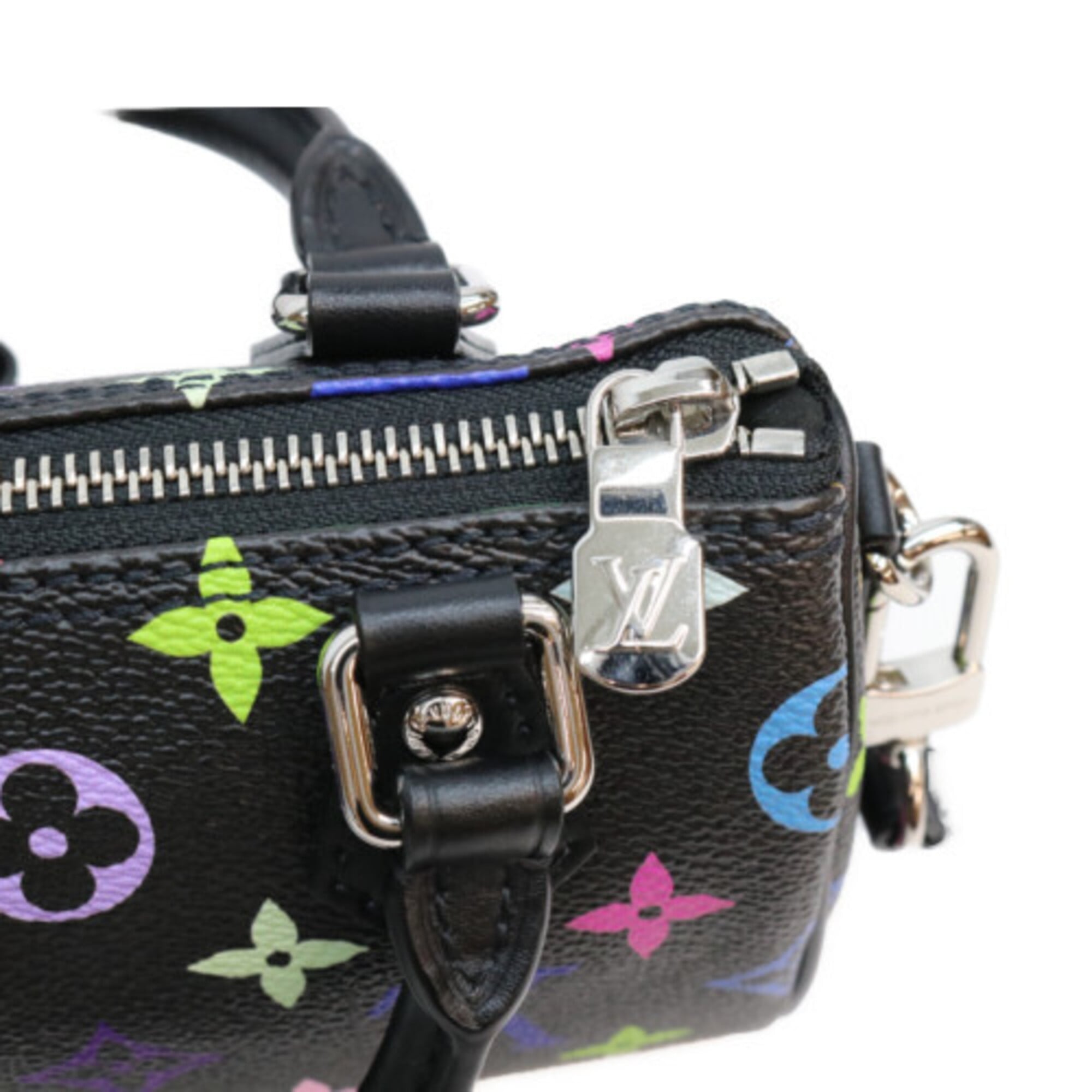 Louis Vuitton Black Monogram Multicolore Boston Bag (Pre-Owned)