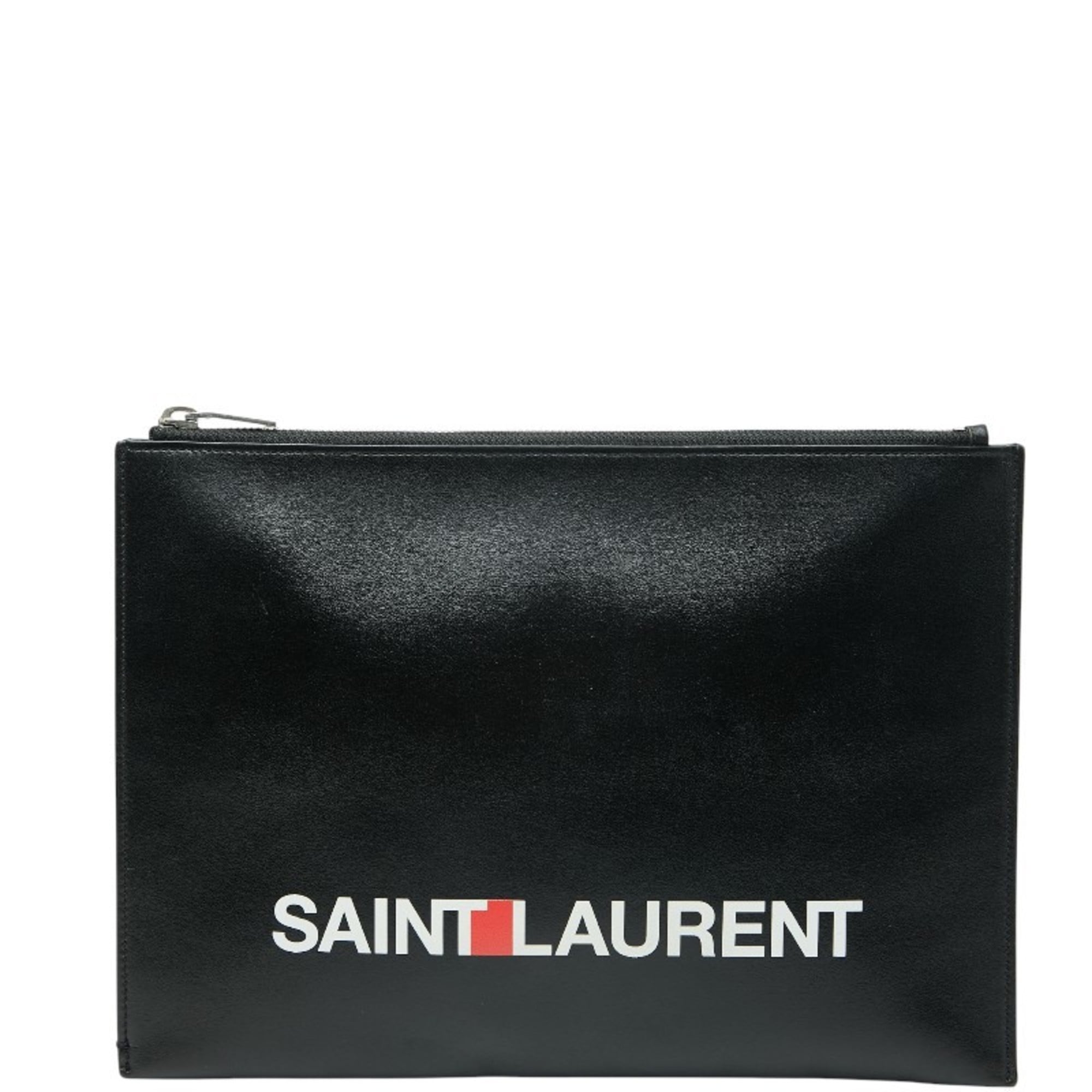 Saint Laurent Black Multi-Color Leather Clutch Bag (Pre-Owned)