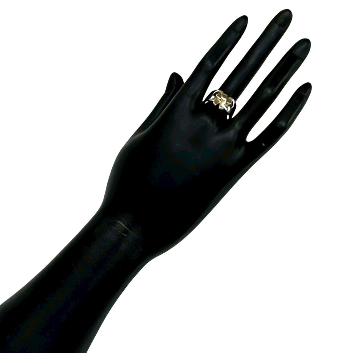 Hermes Gold Silver Yellow Gold (18K) Silver 925 Band Ring (Pre-Owned)