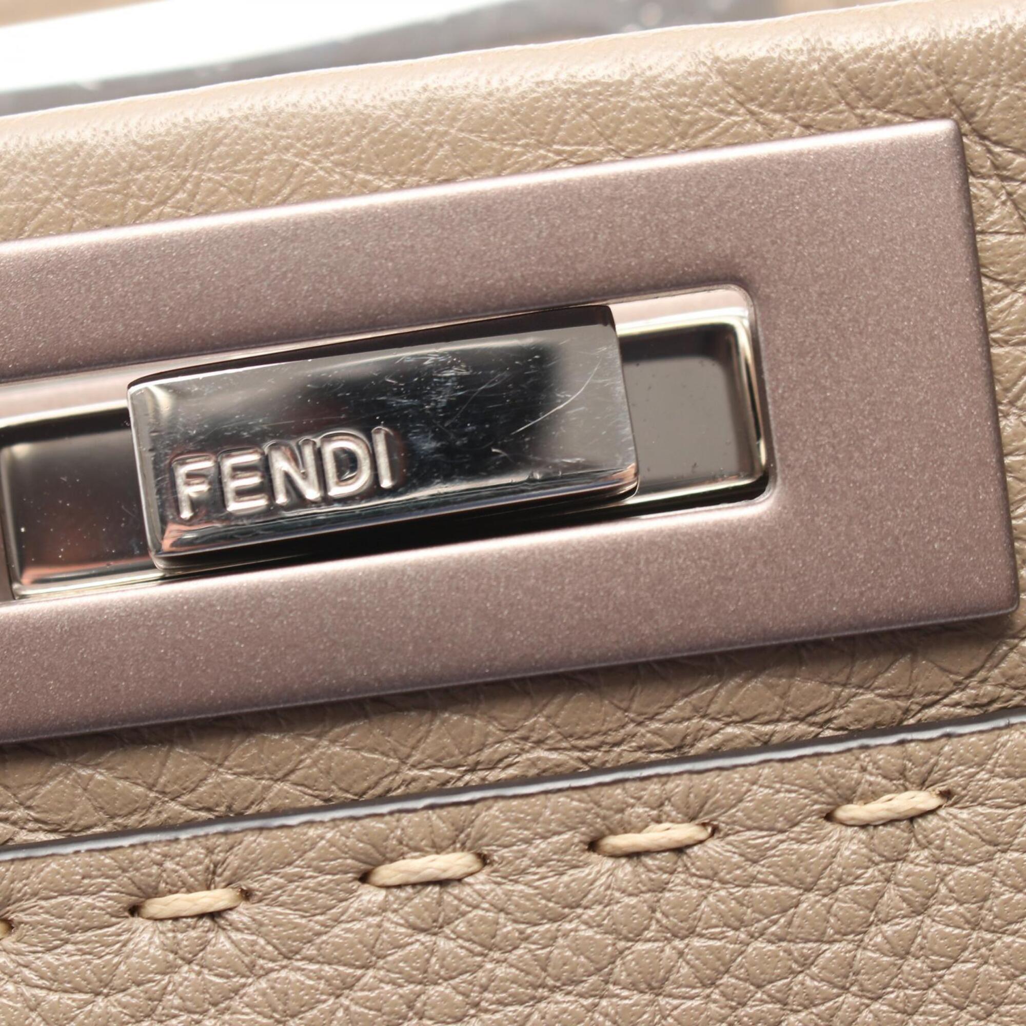 Fendi Beige Leather Handbag (Pre-Owned)