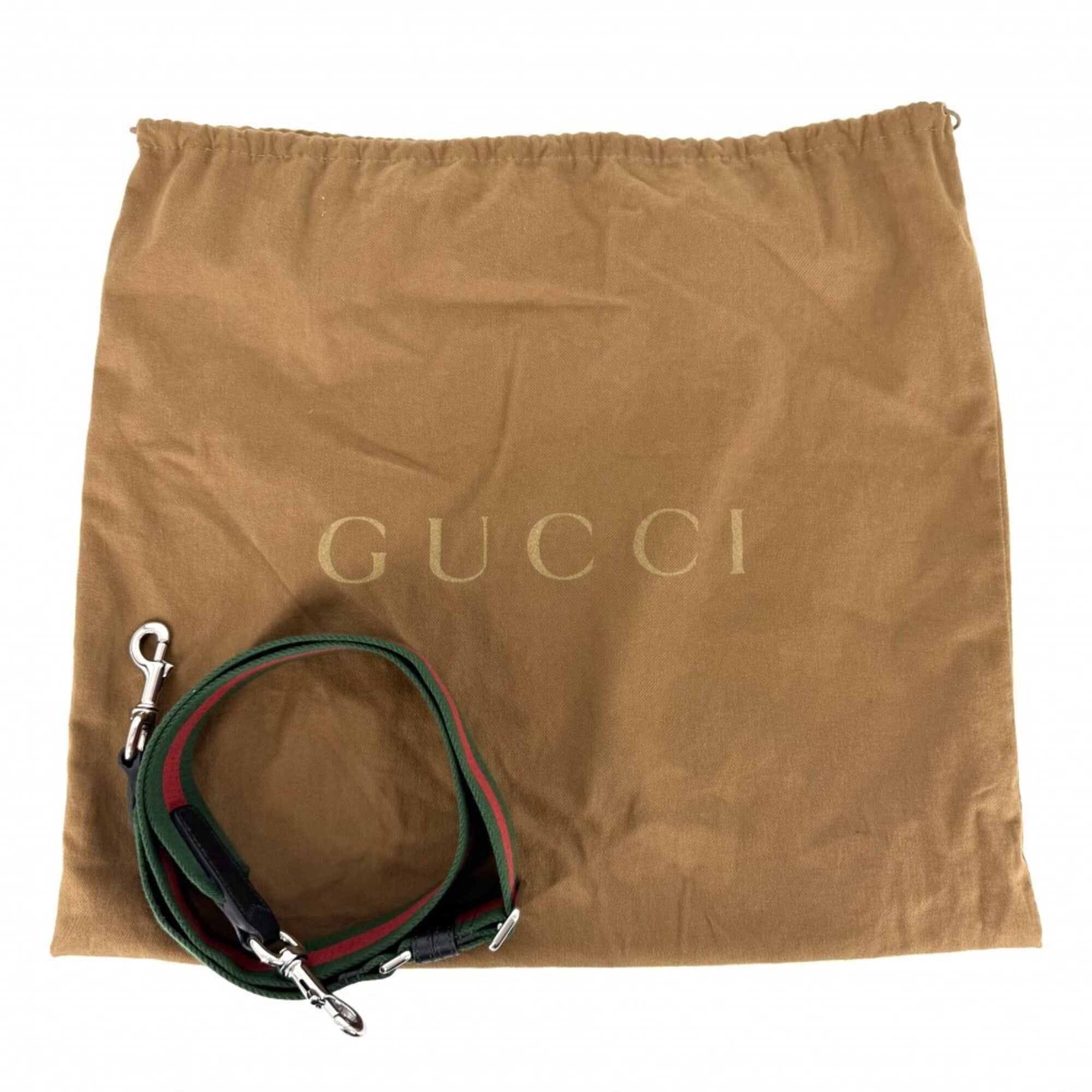 Gucci Black White Gg Canvas Handbag Shoulder Bag (Pre-Owned)