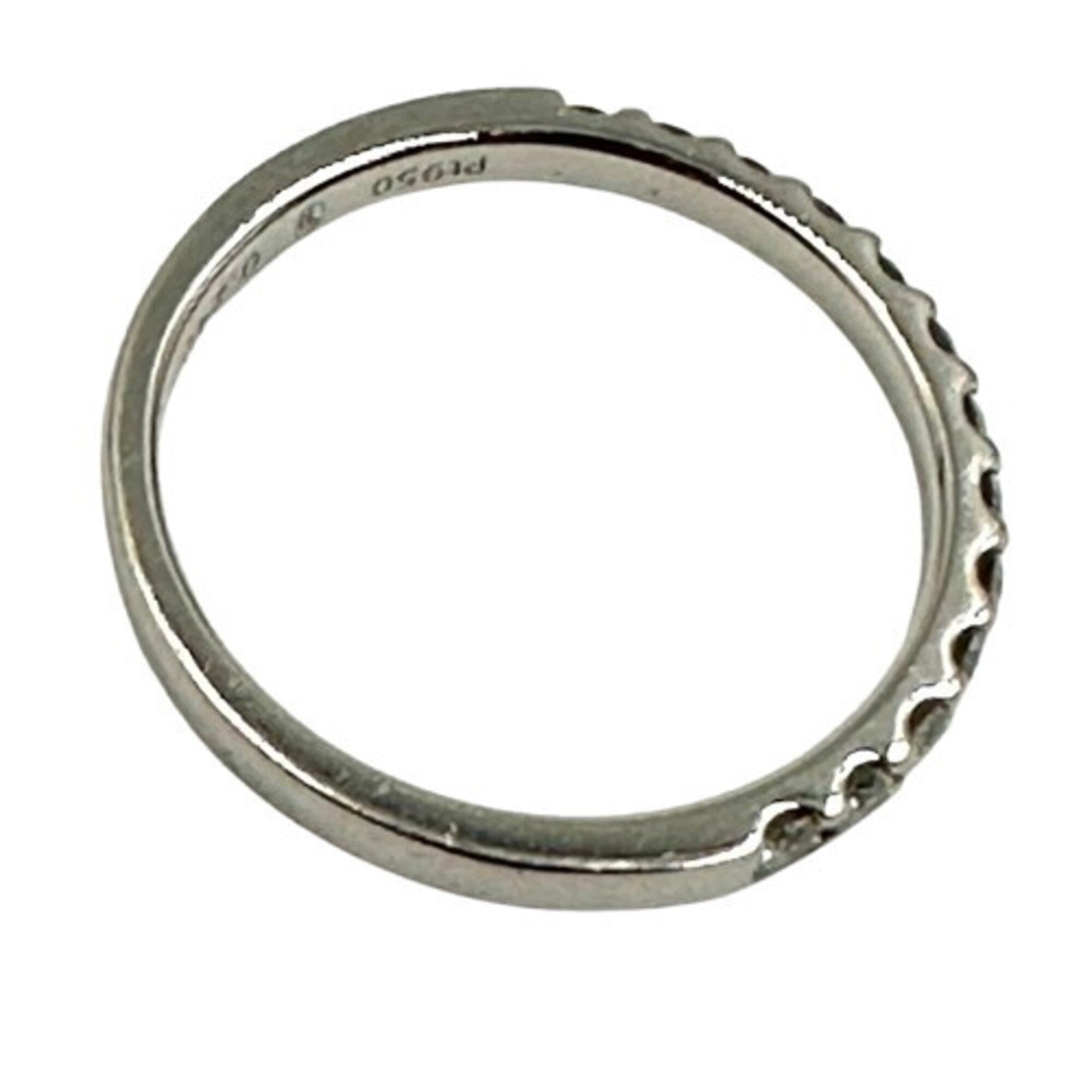 Tiffany Platinum Platinum 950 Band Ring (Pre-Owned)