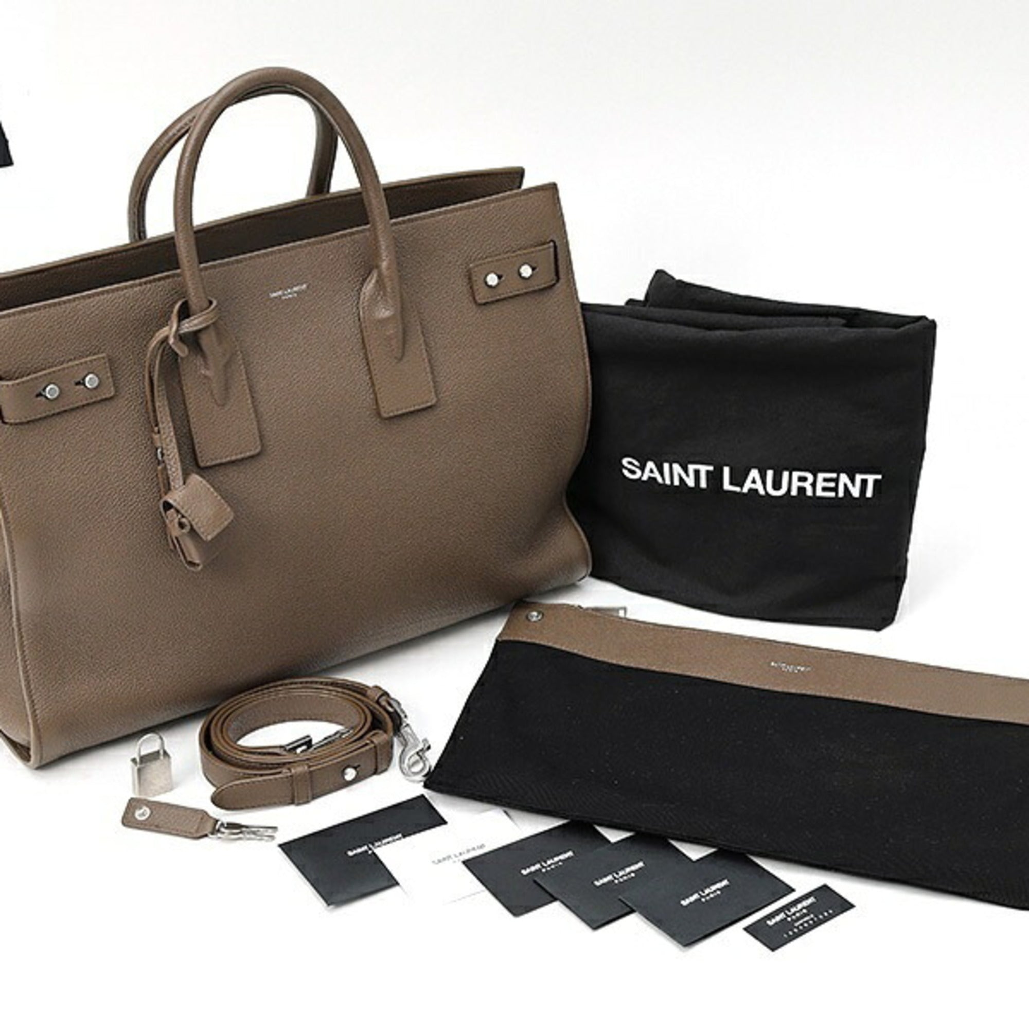 Saint Laurent Brown Leather Handbag (Pre-Owned)