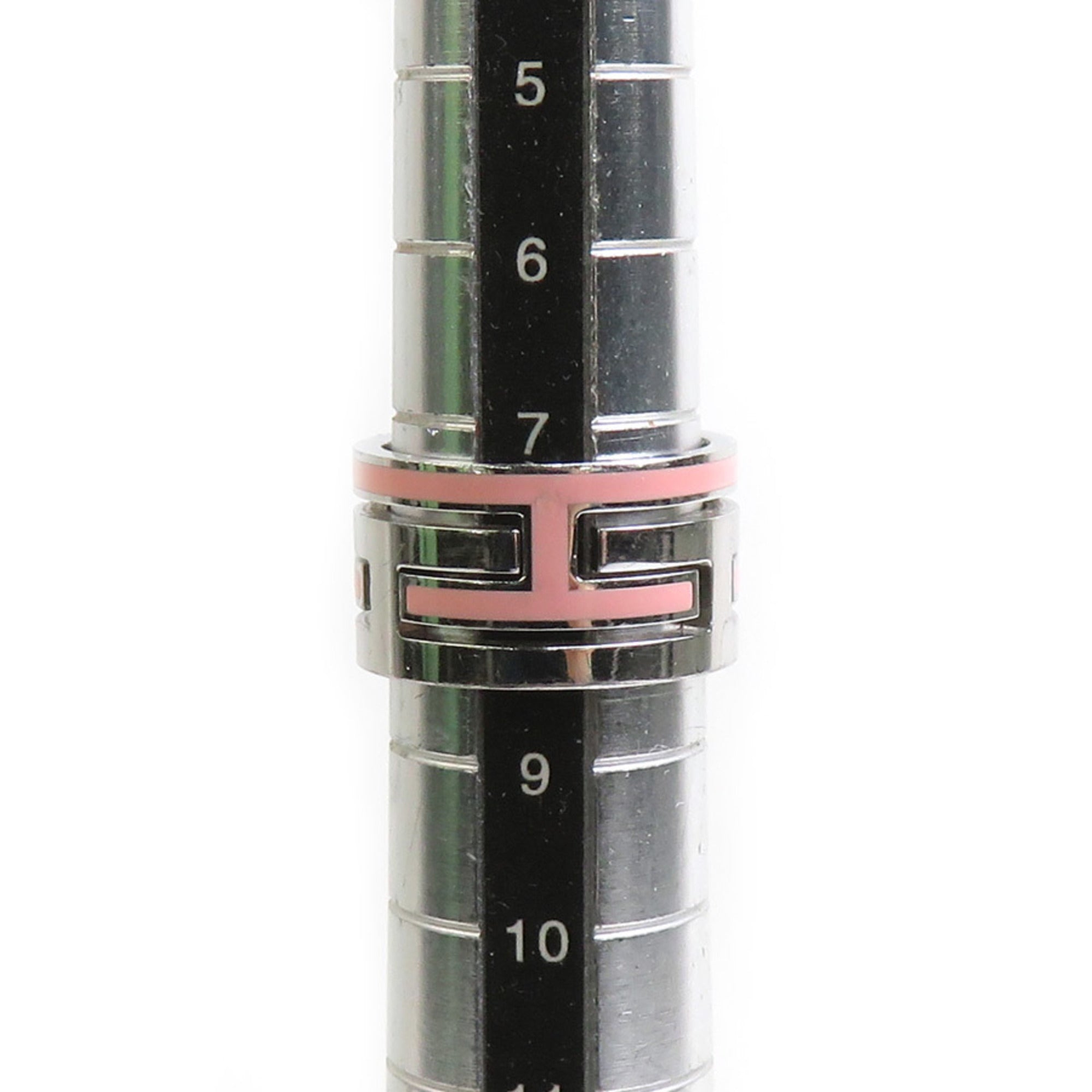 Hermes Silver Pink Enamel Silver 925 Band Ring (Pre-Owned)
