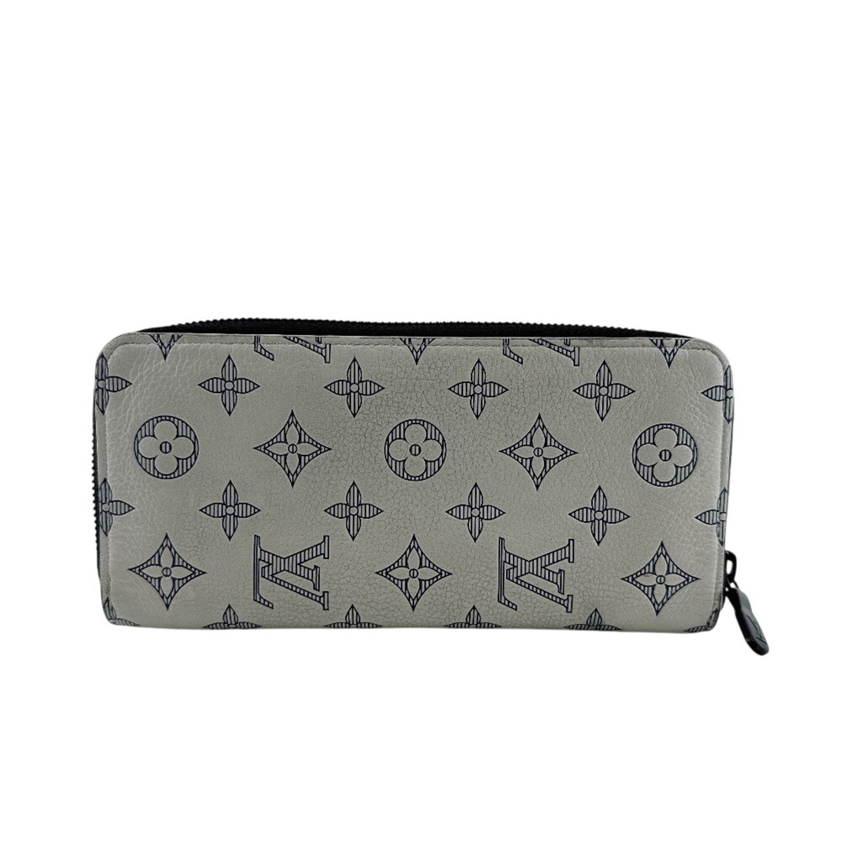 Louis Vuitton Monogram Shadow White Leather Long Wallet (Bi-Fold) (Pre-Owned)