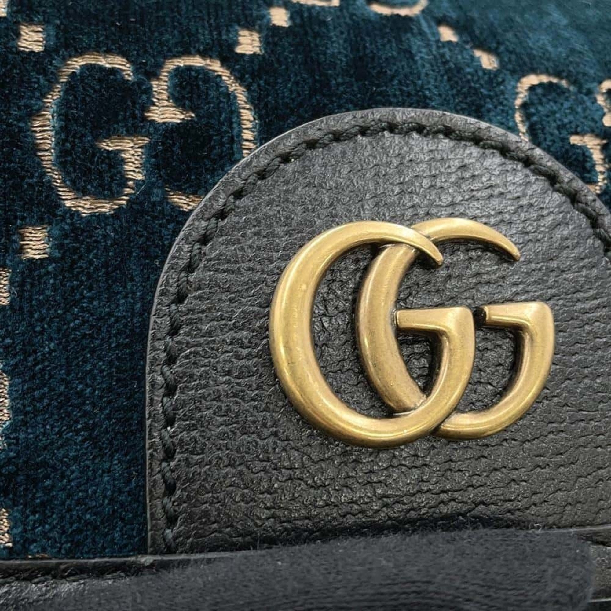Gucci Blue Velvet Backpack (Pre-Owned)