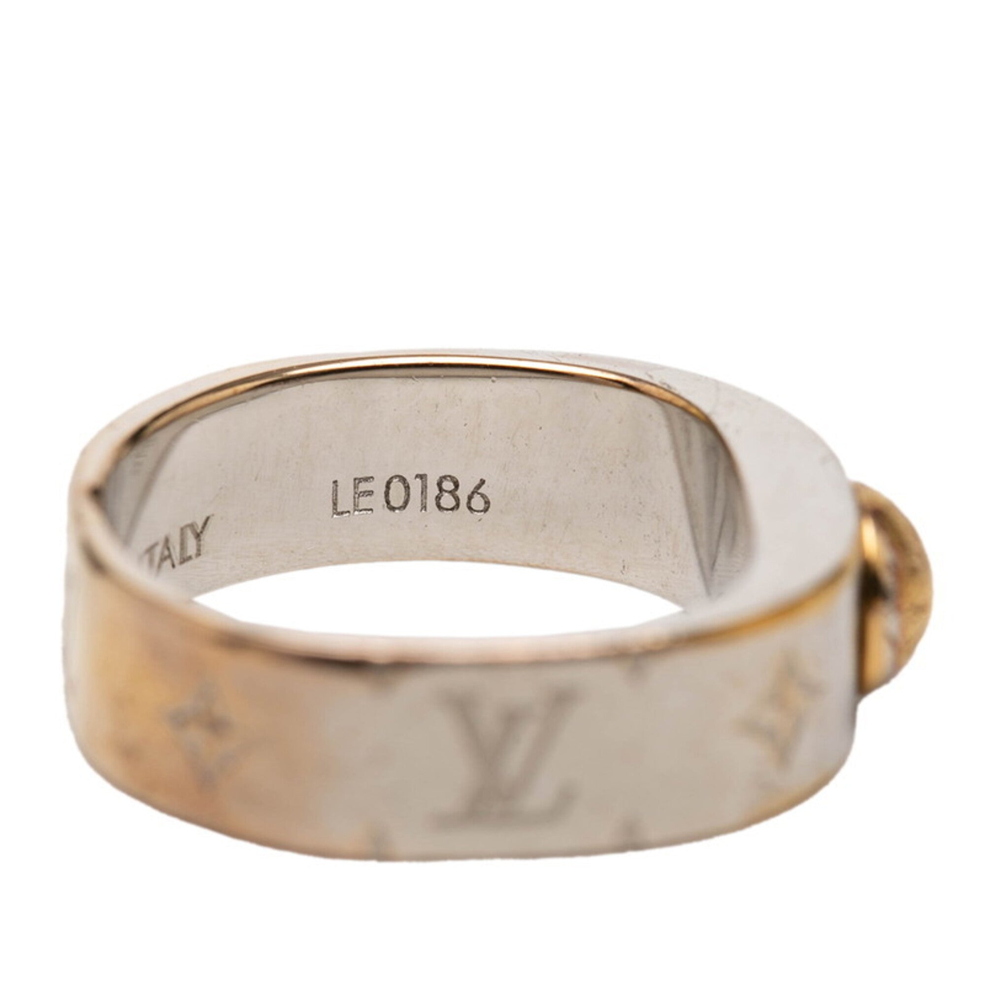 Louis Vuitton Gold Silver Gold Plating Metal Band Ring (Pre-Owned)