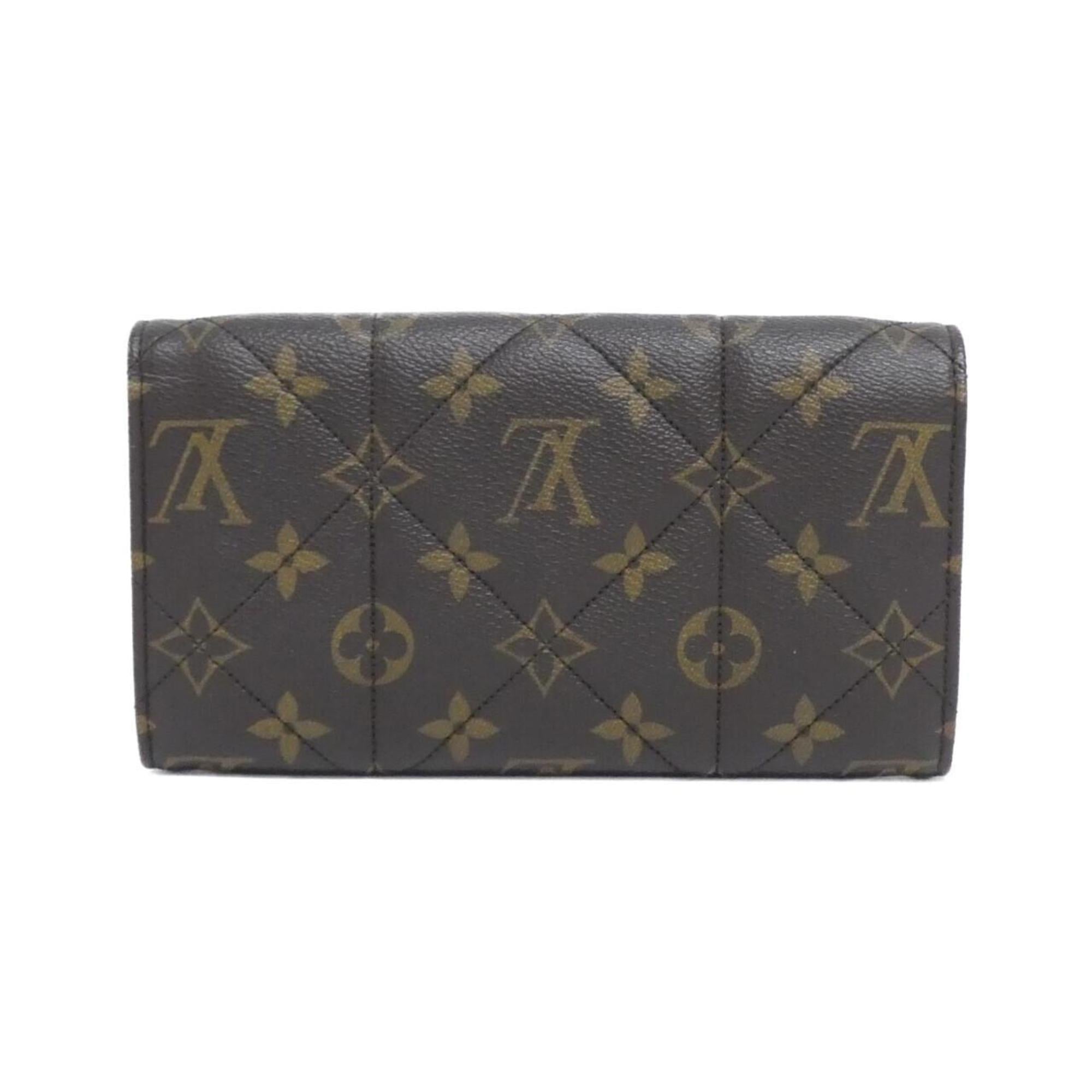 Louis Vuitton Brown Coated Canvas Long Wallet (Bi-Fold) (Pre-Owned)