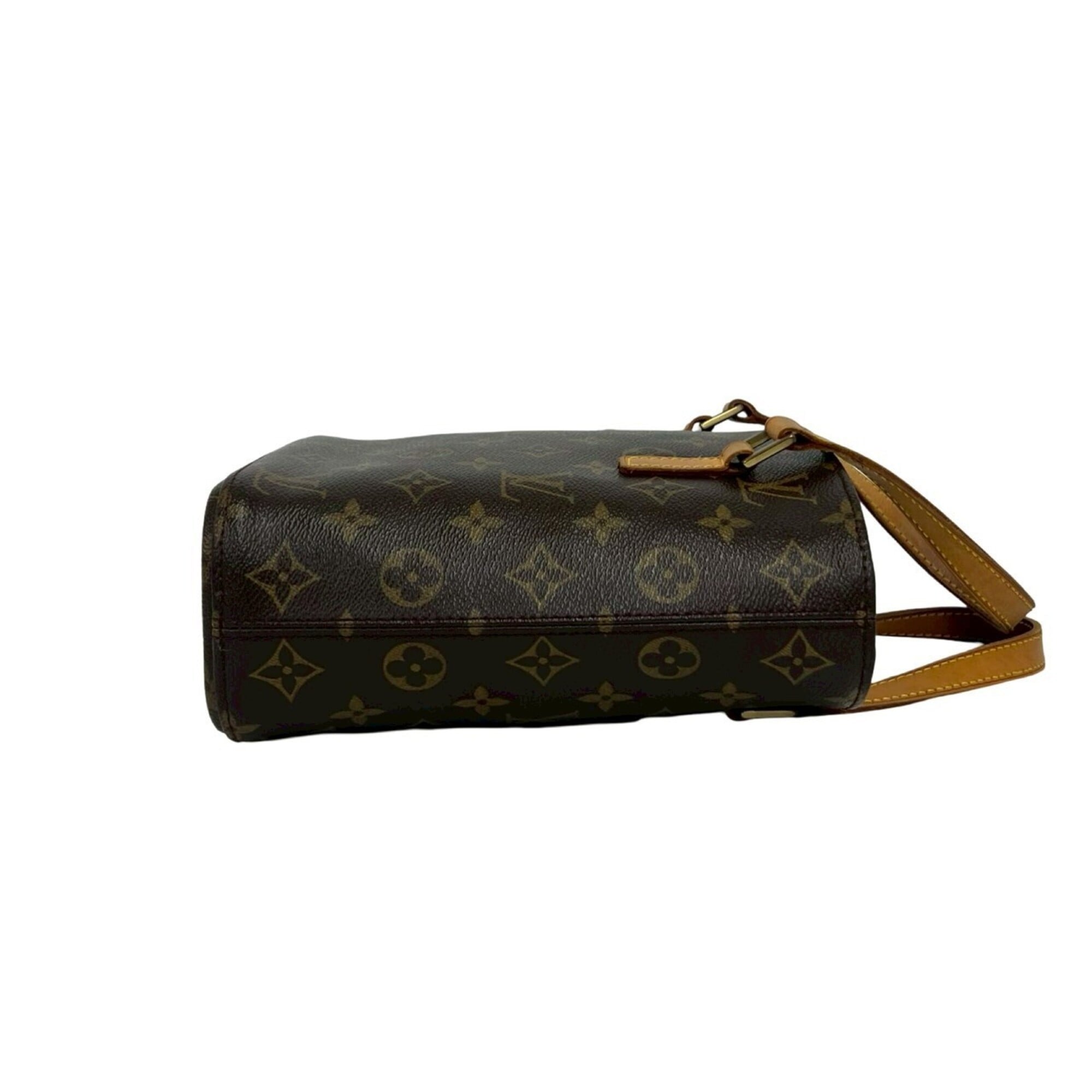 Louis Vuitton Brown Leather Pvc Handbag Tote Bag (Pre-Owned)